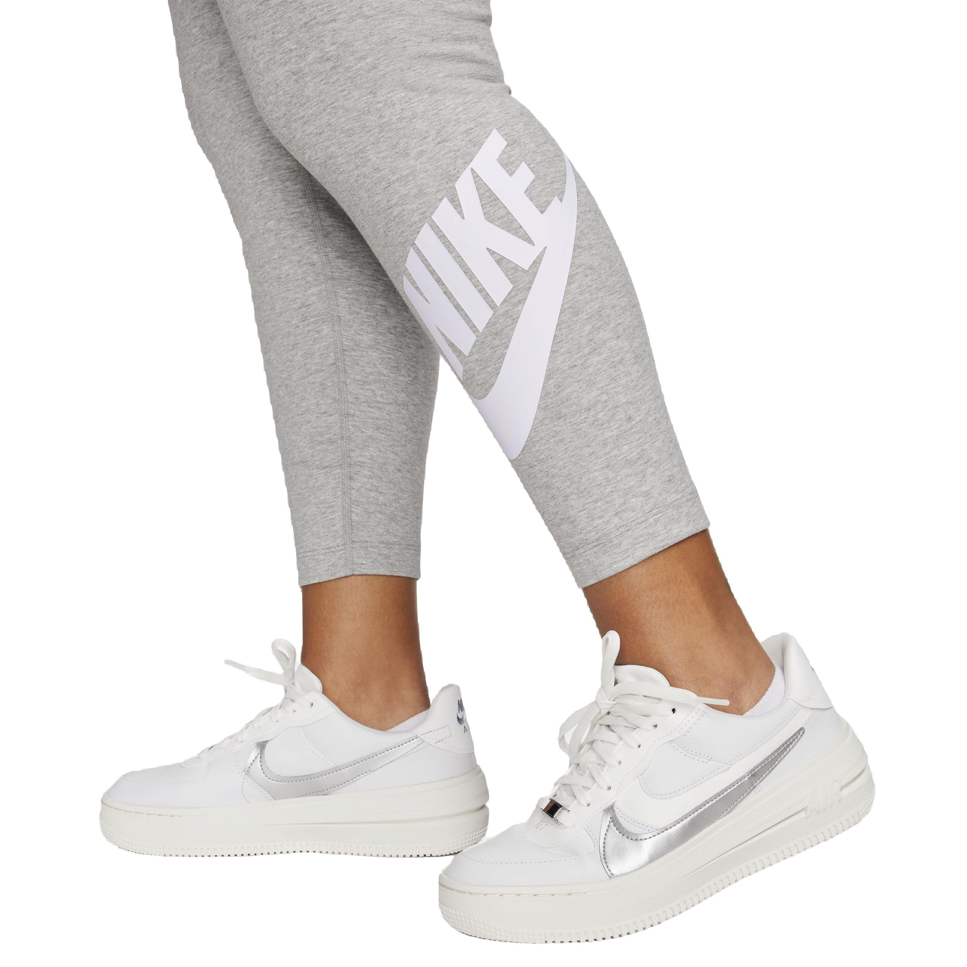Nike Women's Sportswear High-Rise Classic Graphic Leggings - GREY Thumbnail View 3