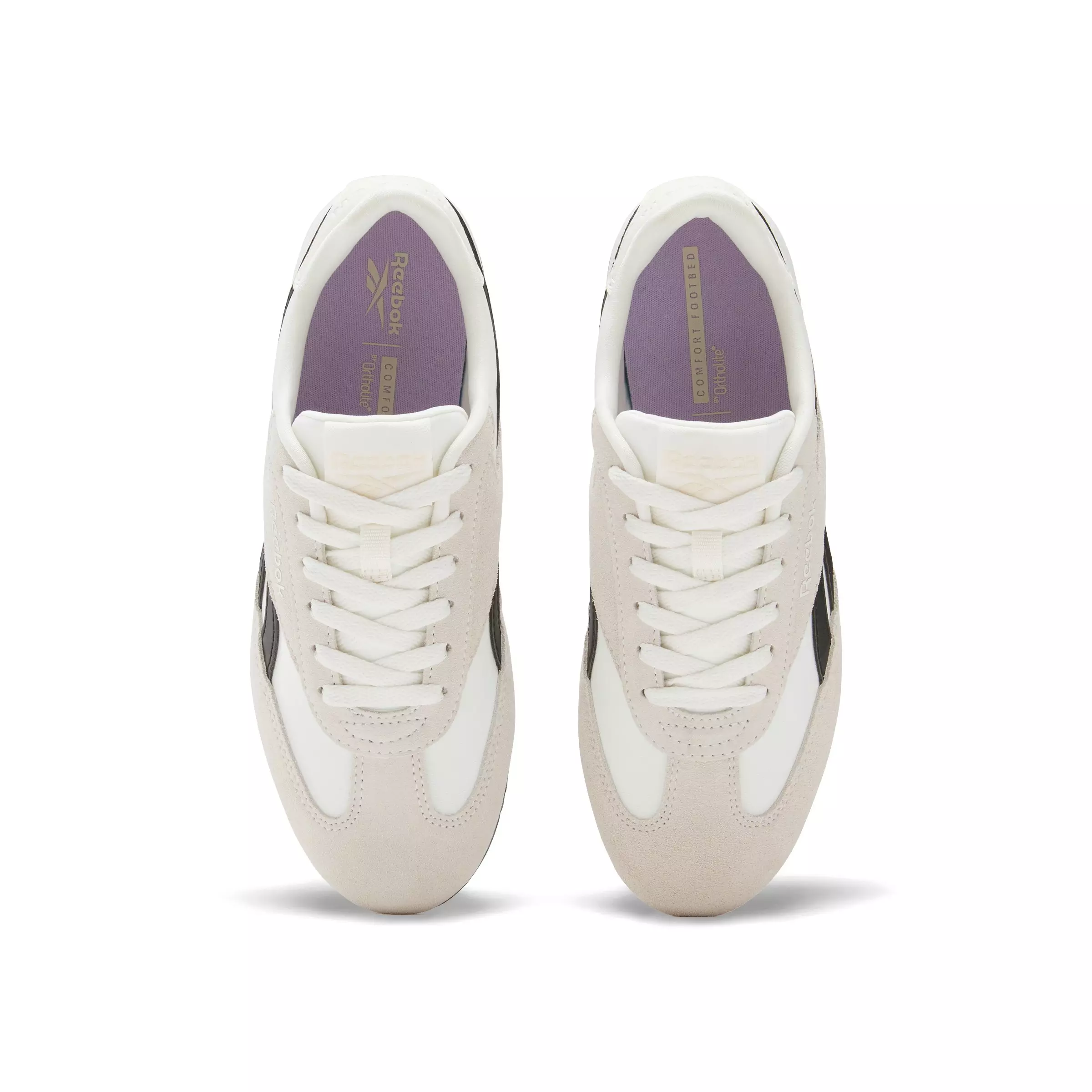 Reebok World 70 "White/Off White/Black/Purple" Women's Shoe - WHITE/OFF WHITE/BLACK/PURPLE