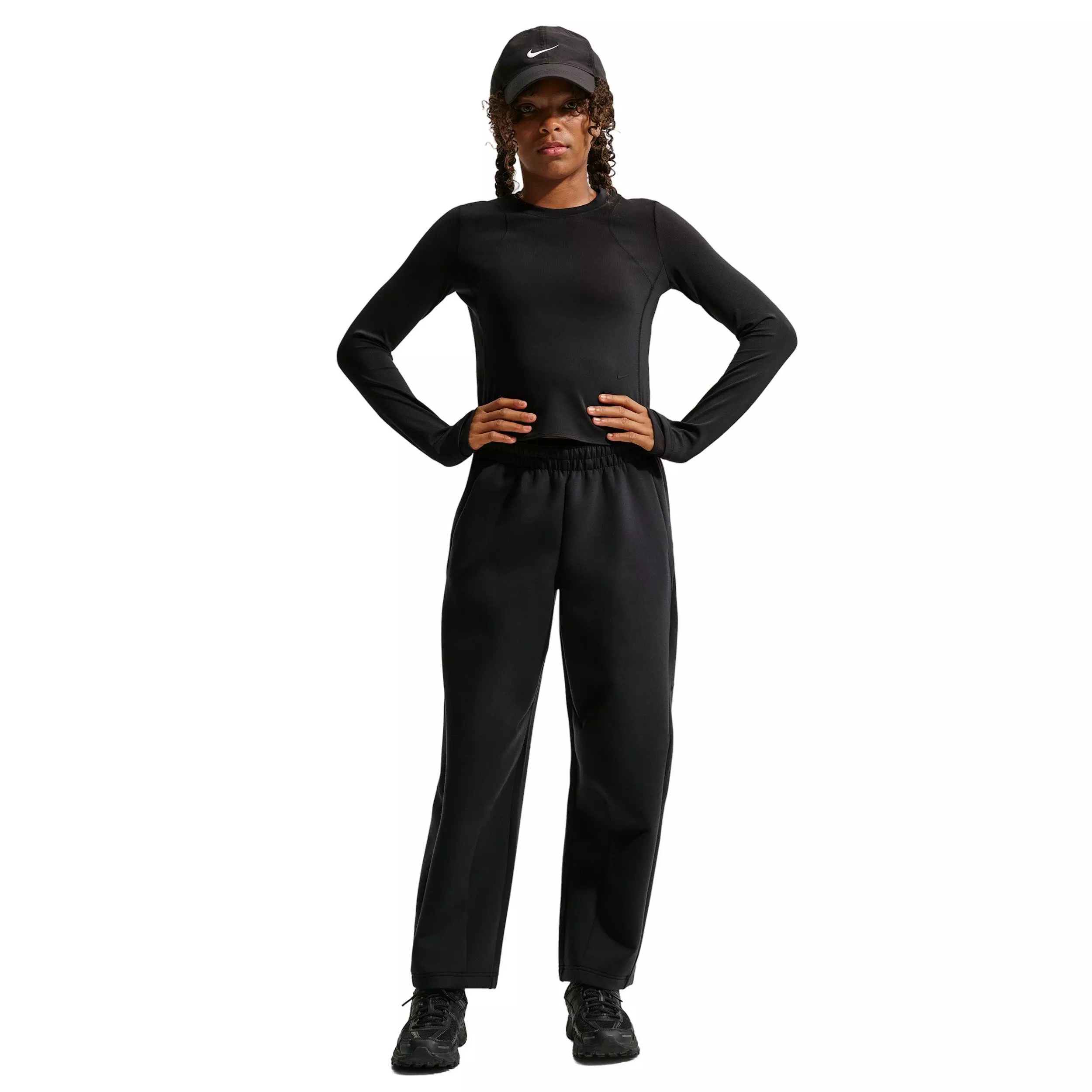 Nike Big Girls' MAVN High-Rise Therma-FIT Knit Pants - Black - BLACK