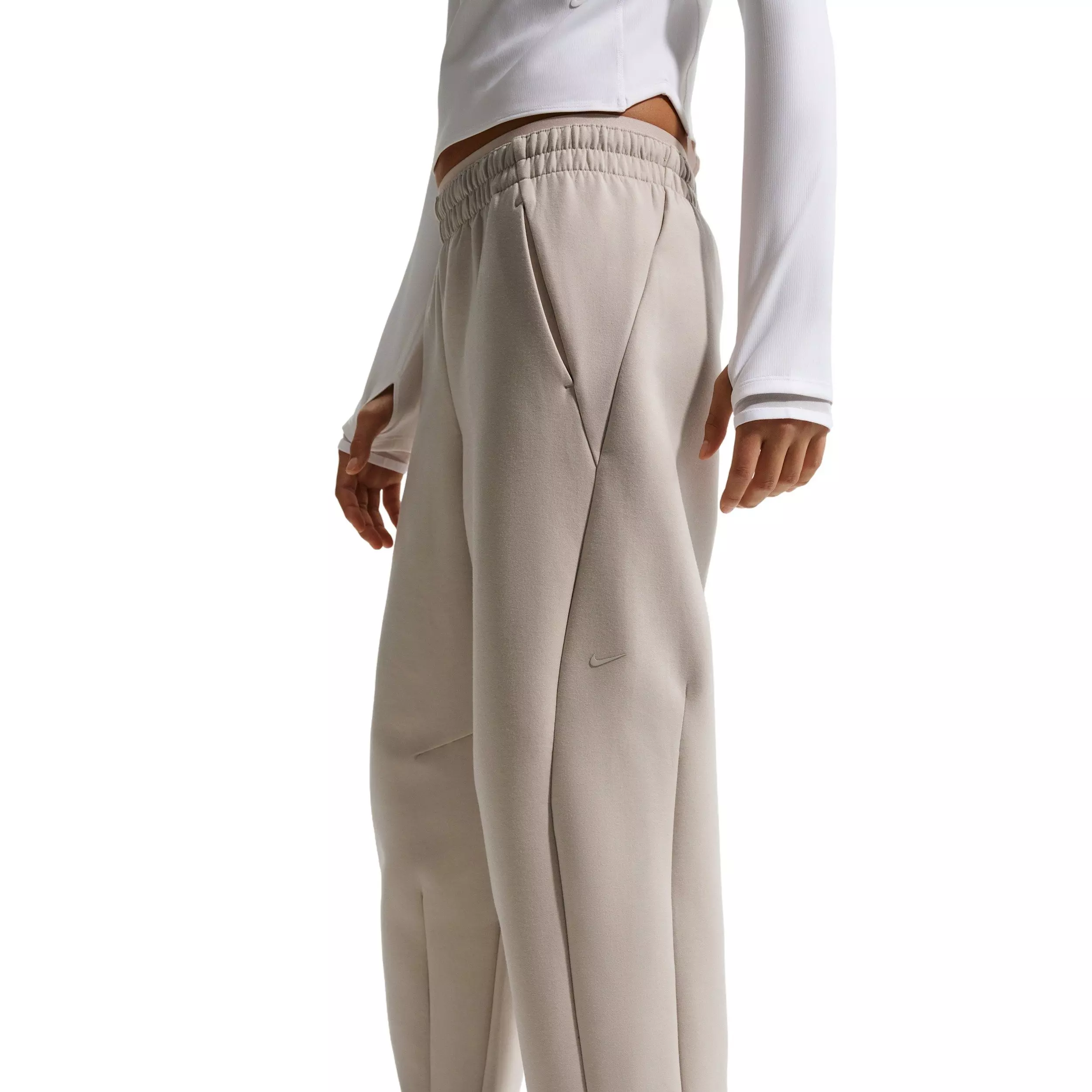 Nike Big Girls' MAVN High-Rise Therma-FIT Knit Pants -Cream - CREAM