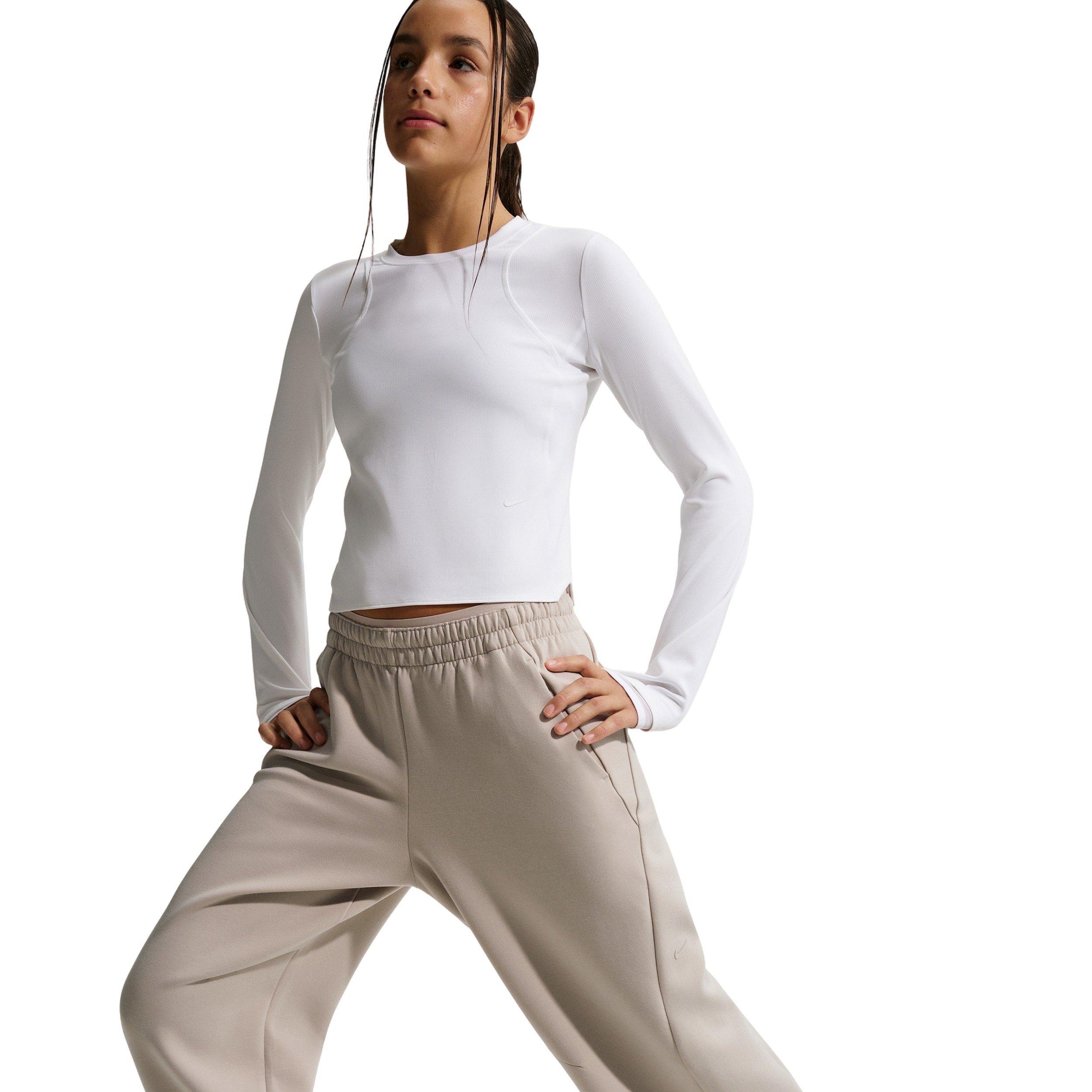 Nike Big Girls' MAVN High-Rise Therma-FIT Knit Pants -Cream - CREAM Thumbnail View 3