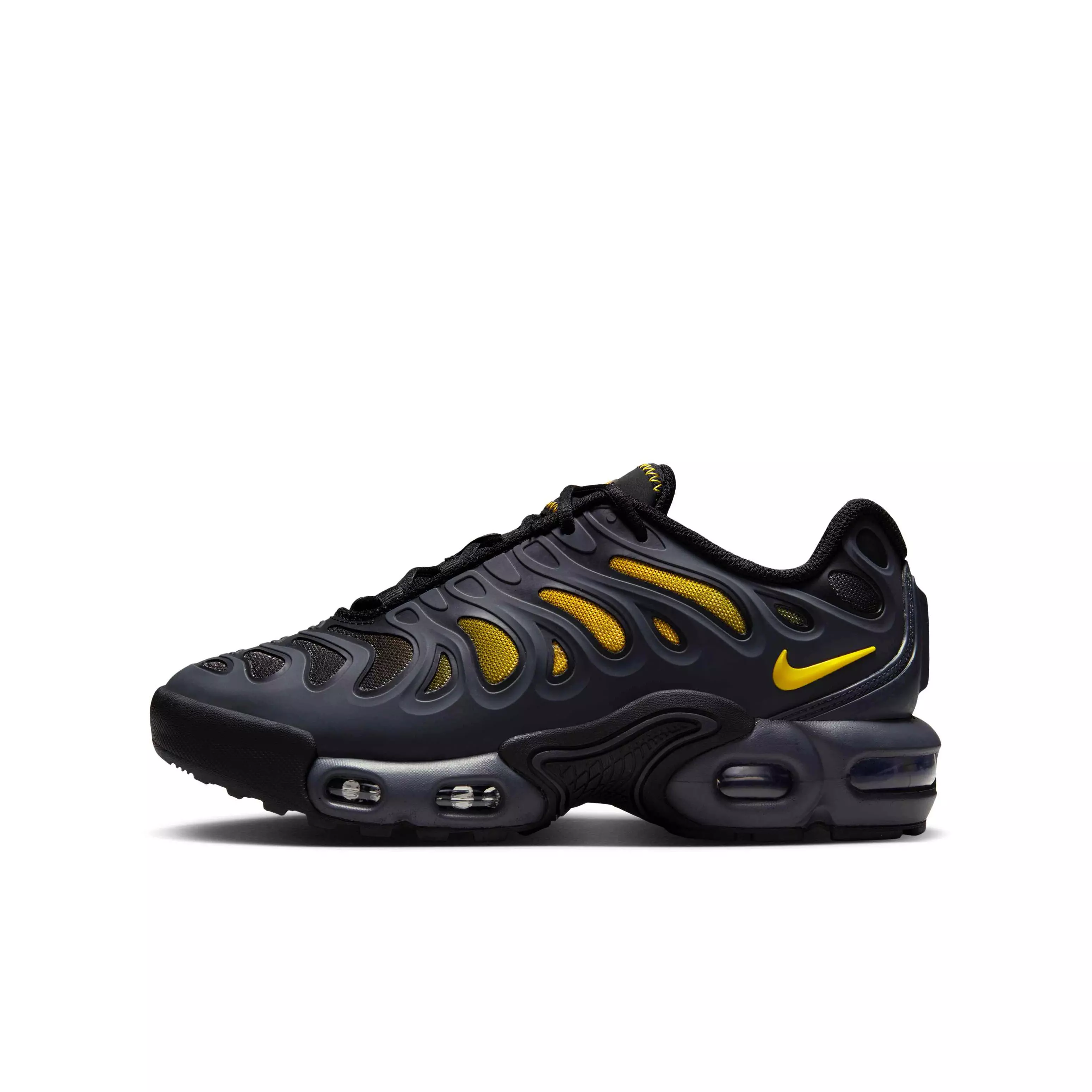 Nike Air Max Plus Drift "Anthracite/Black/University Gold" Grade School Boys' Shoe - ANTHRACITE/BLACK/GOLD