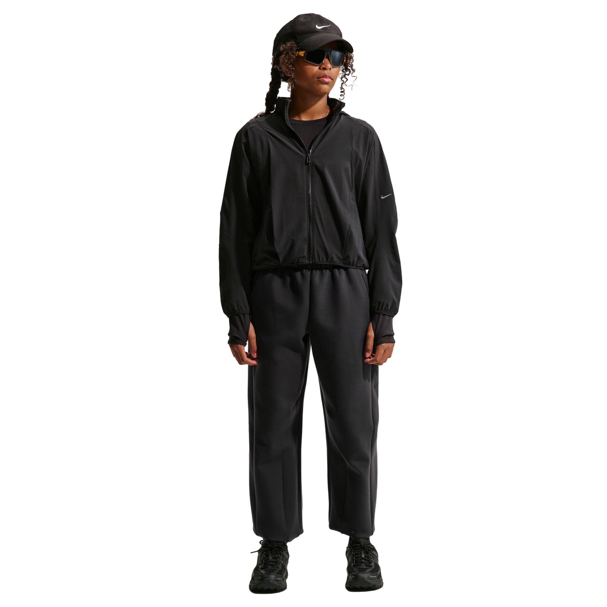 Nike Big Girls' MAVN Water-Repellent UV Woven Jacket -Black - BLACK Thumbnail View 4