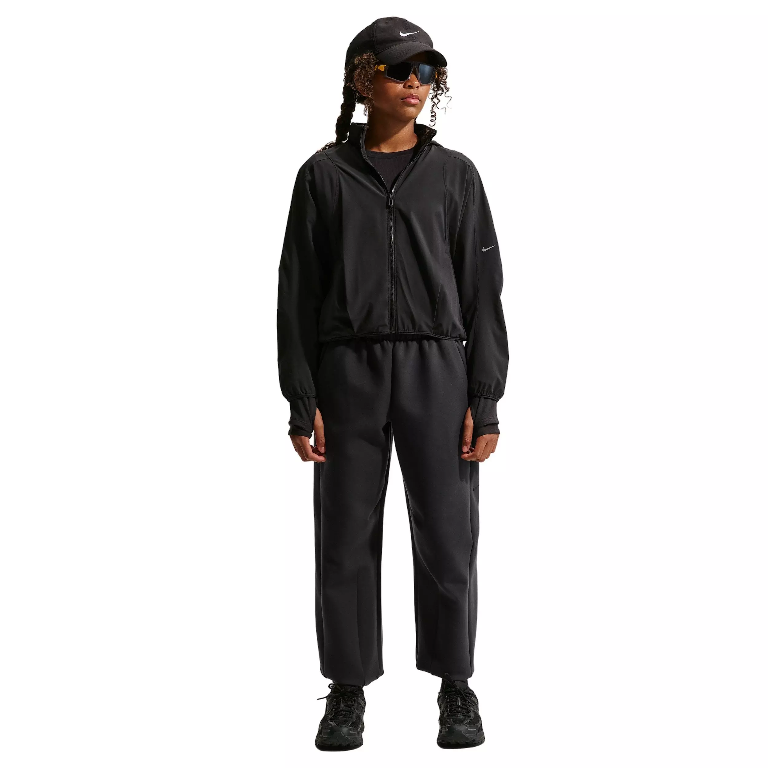 Nike Big Girls' MAVN Water-Repellent UV Woven Jacket -Black - BLACK