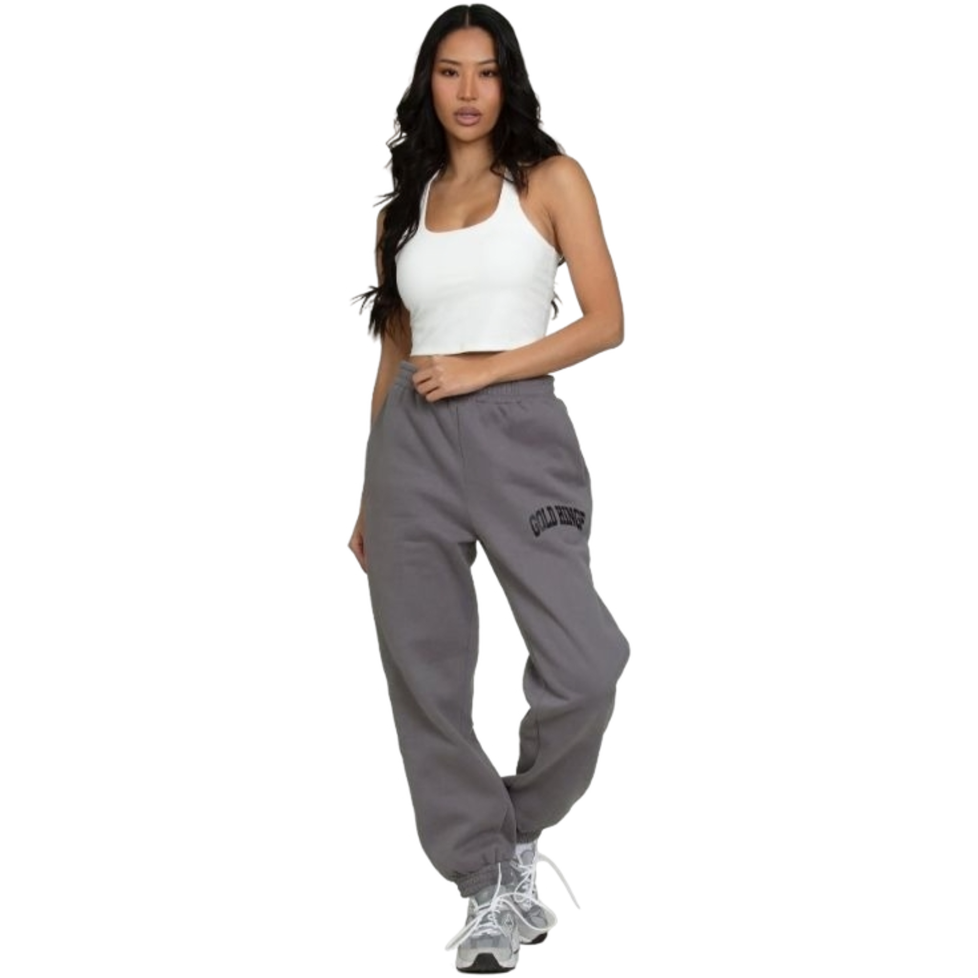 Gold Hinge Women's Racerback Crop Tank - White - WHITE Thumbnail View 5