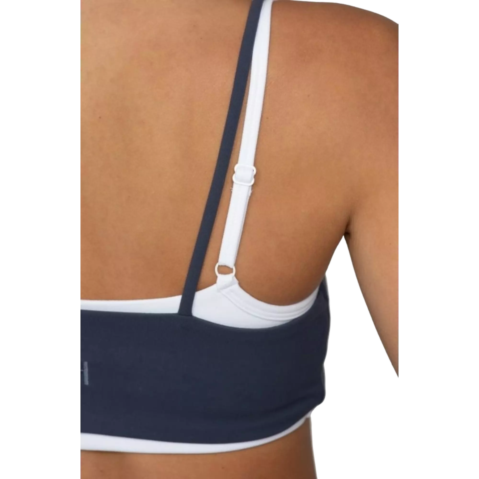 Gold Hinge Women's Double StrydeForm Crop Tank - Bluewash - NAVY