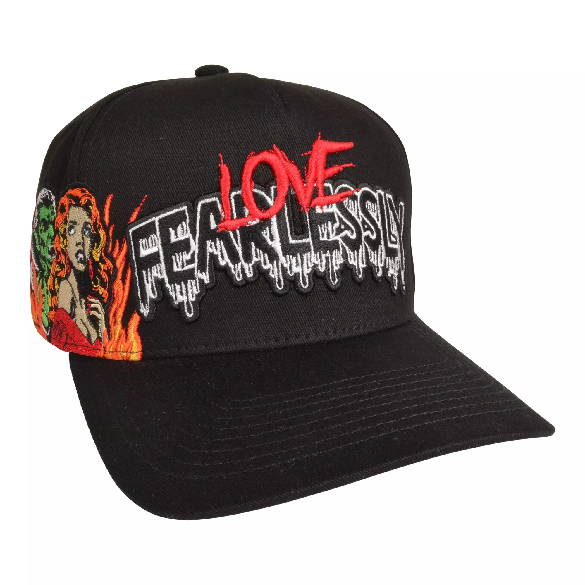 Field Grade Love Fearlessly Snapback Cap-Black - BLACK