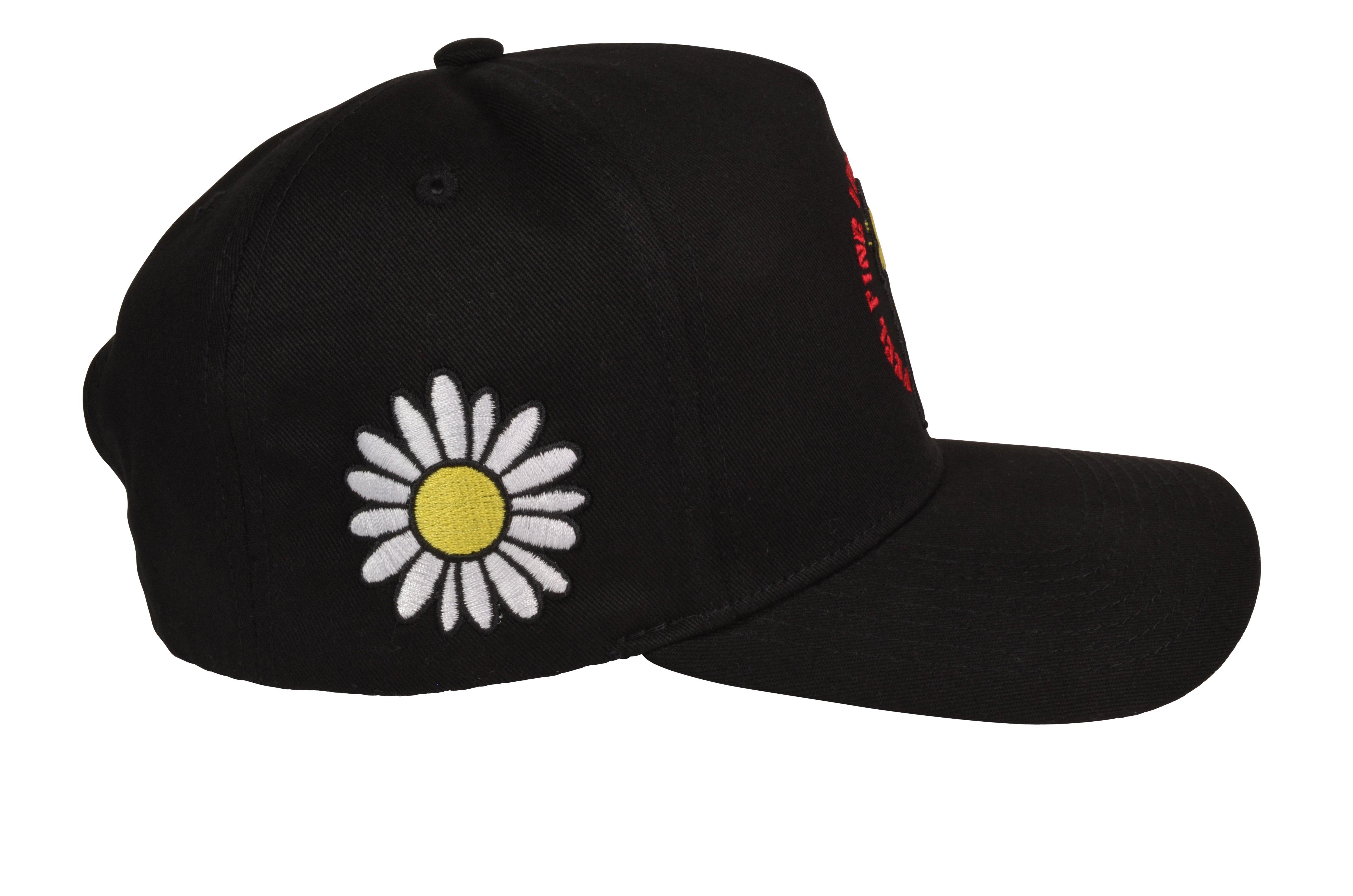 Field Grade Drippy Smiley Snapback Cap-Black - BLACK Thumbnail View 3