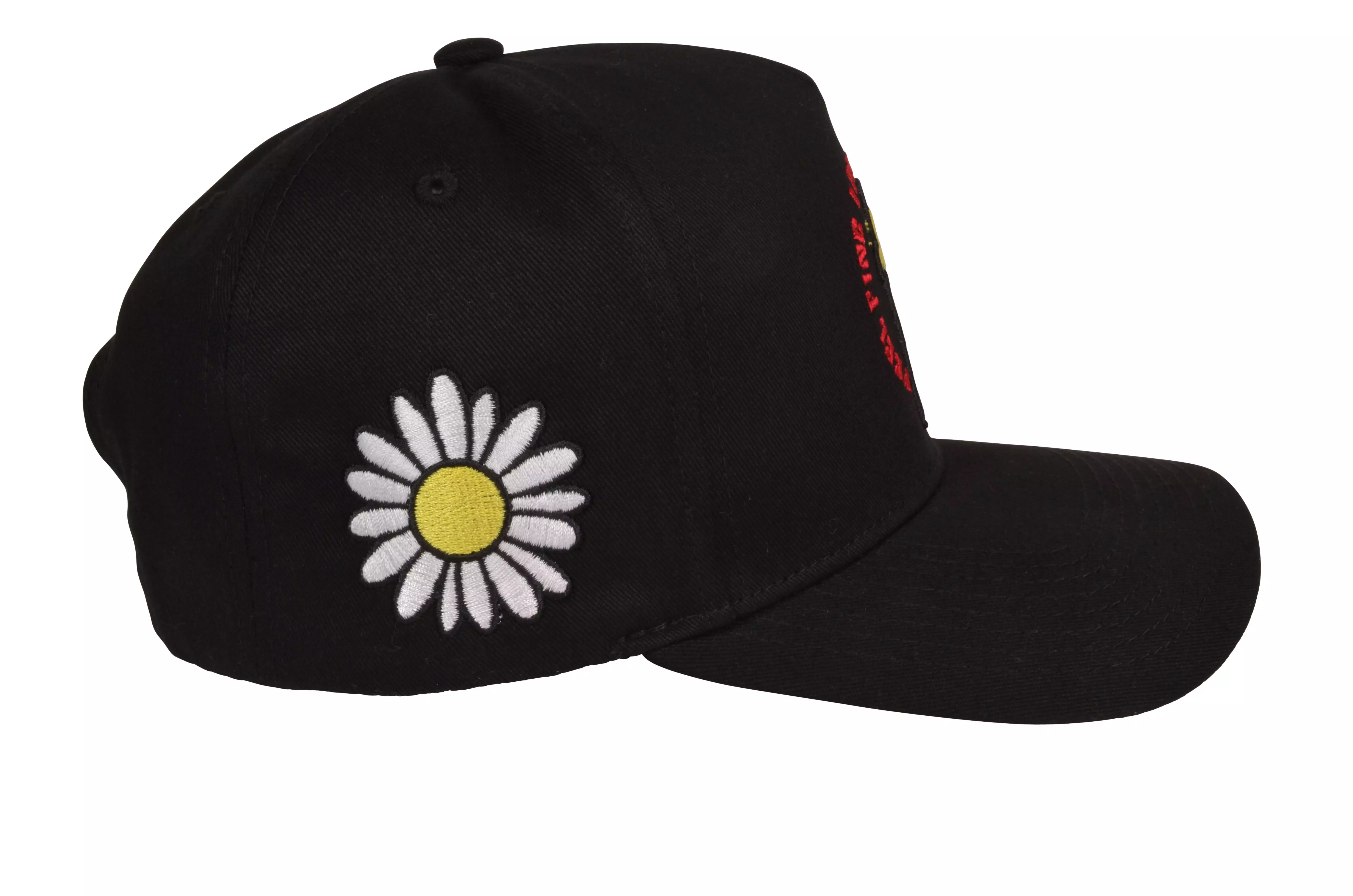 Field Grade Drippy Smiley Snapback Cap-Black - BLACK