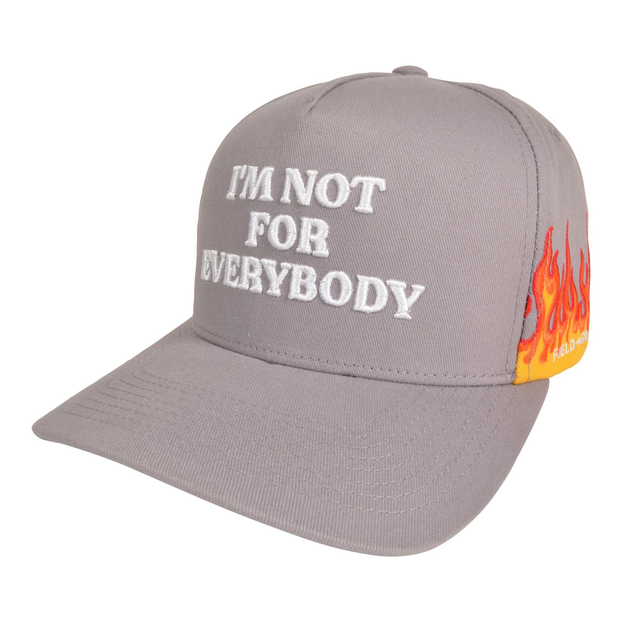 Field Grade I'm Not Everybody Flame Snapback Cap-Grey - GREY Thumbnail View 1