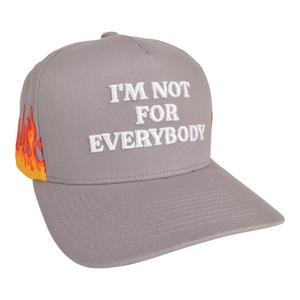 Field Grade I'm Not Everybody Flame Snapback Cap-Grey