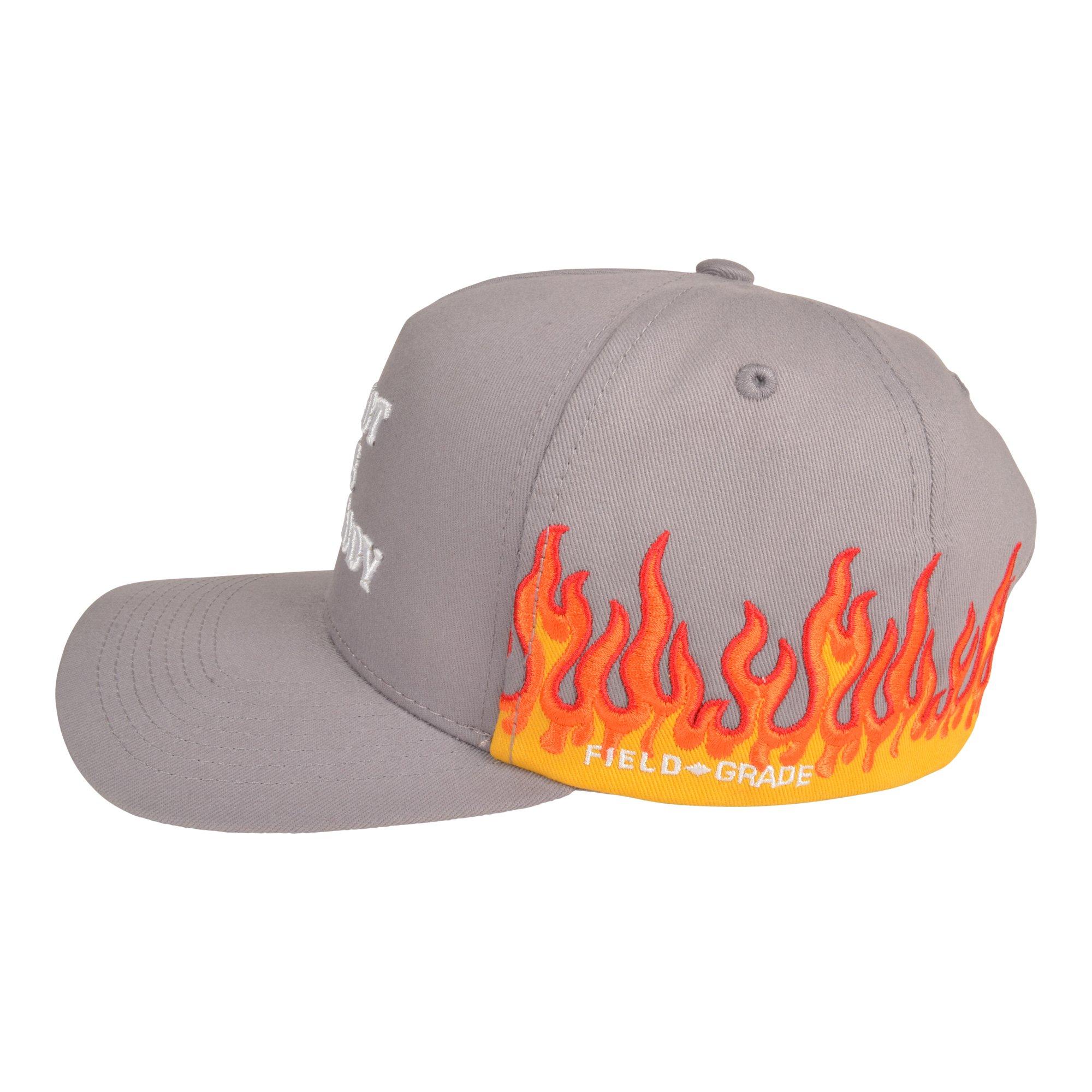 Field Grade I'm Not Everybody Flame Snapback Cap-Grey - GREY Thumbnail View 3