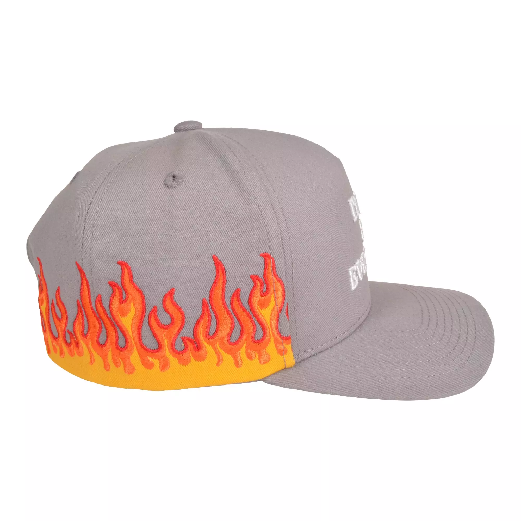 Field Grade I'm Not Everybody Flame Snapback Cap-Grey - GREY