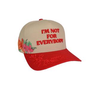 Field Grade Not Impressed Snapback Cap-Cream/Red