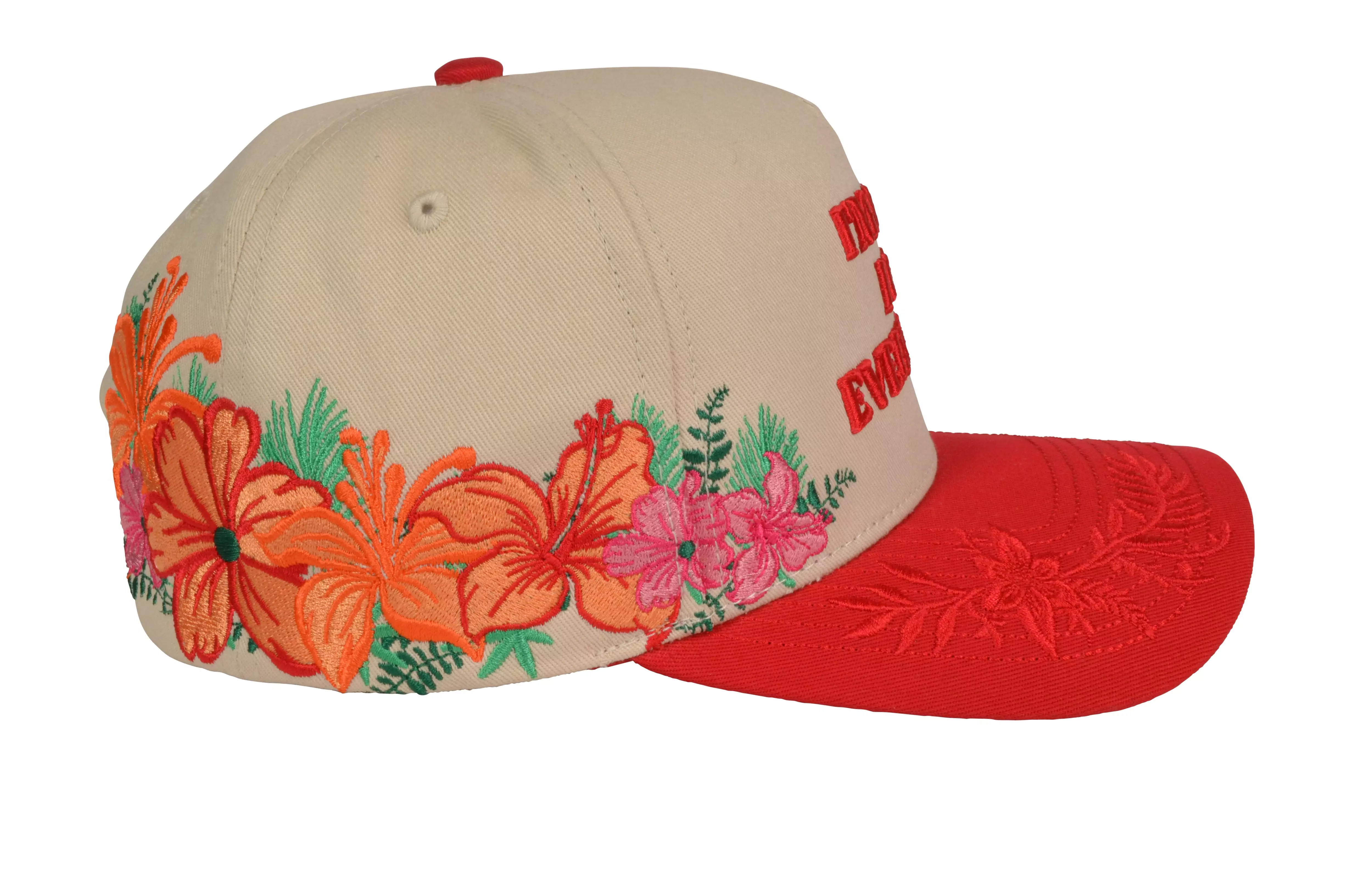 Field Grade Not Impressed Snapback Cap-Cream/Red - RED