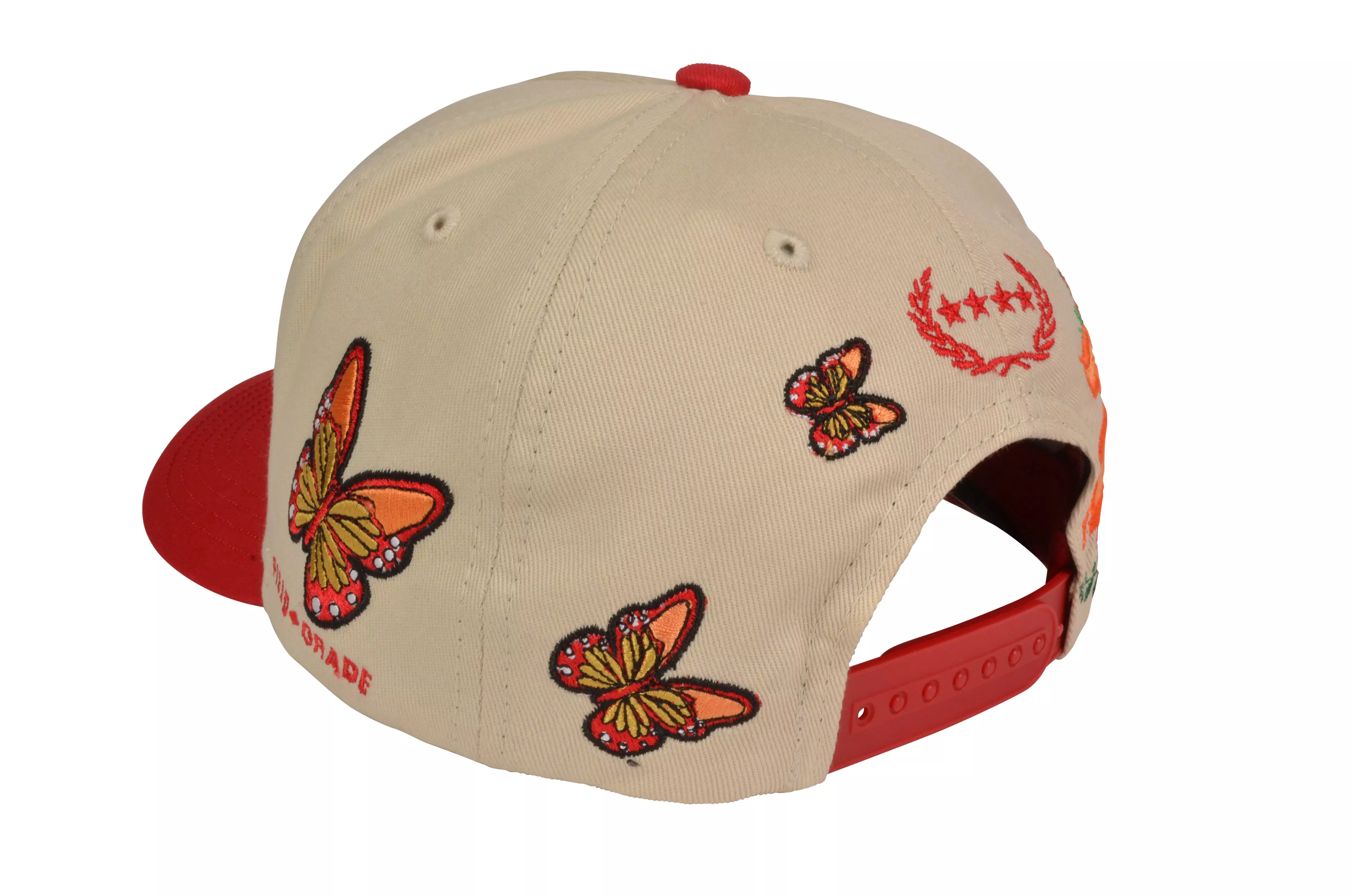 Field Grade Not Impressed Snapback Cap-Cream/Red - RED