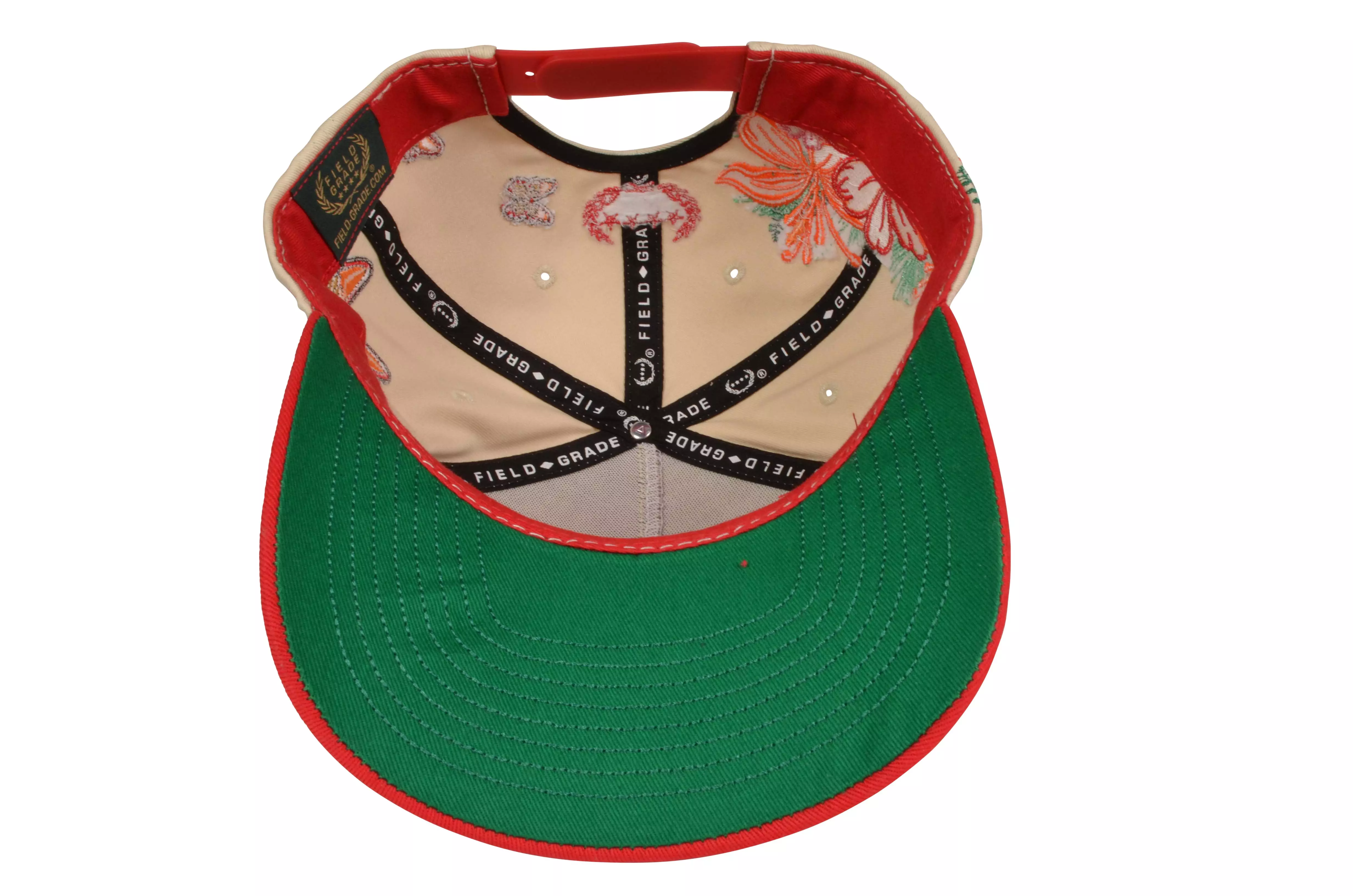 Field Grade Not Impressed Snapback Cap-Cream/Red - RED