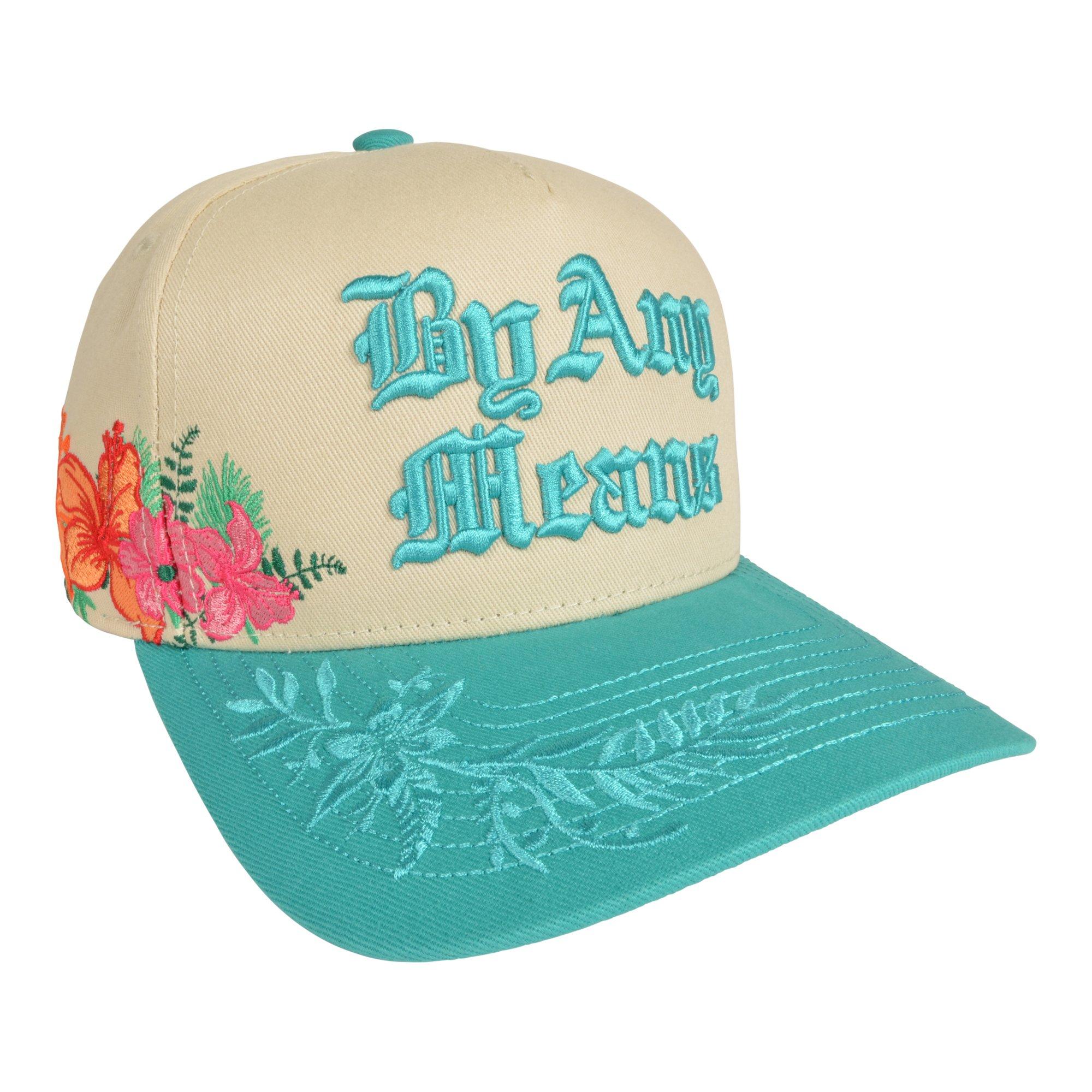 Field Grade By Any Means Snapback Cap-Cream - TEAL Thumbnail View 2