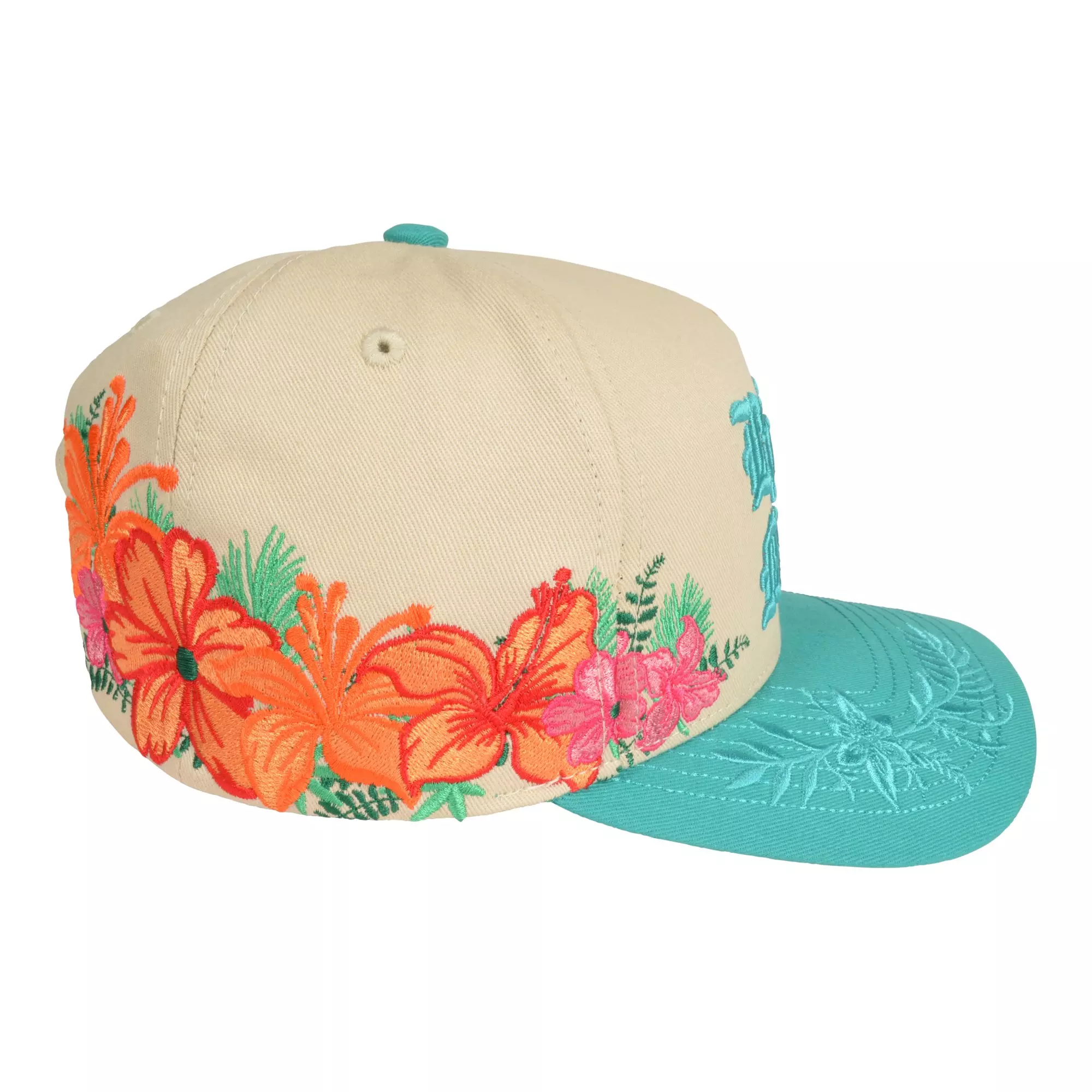 Field Grade By Any Means Snapback Cap-Cream - TEAL