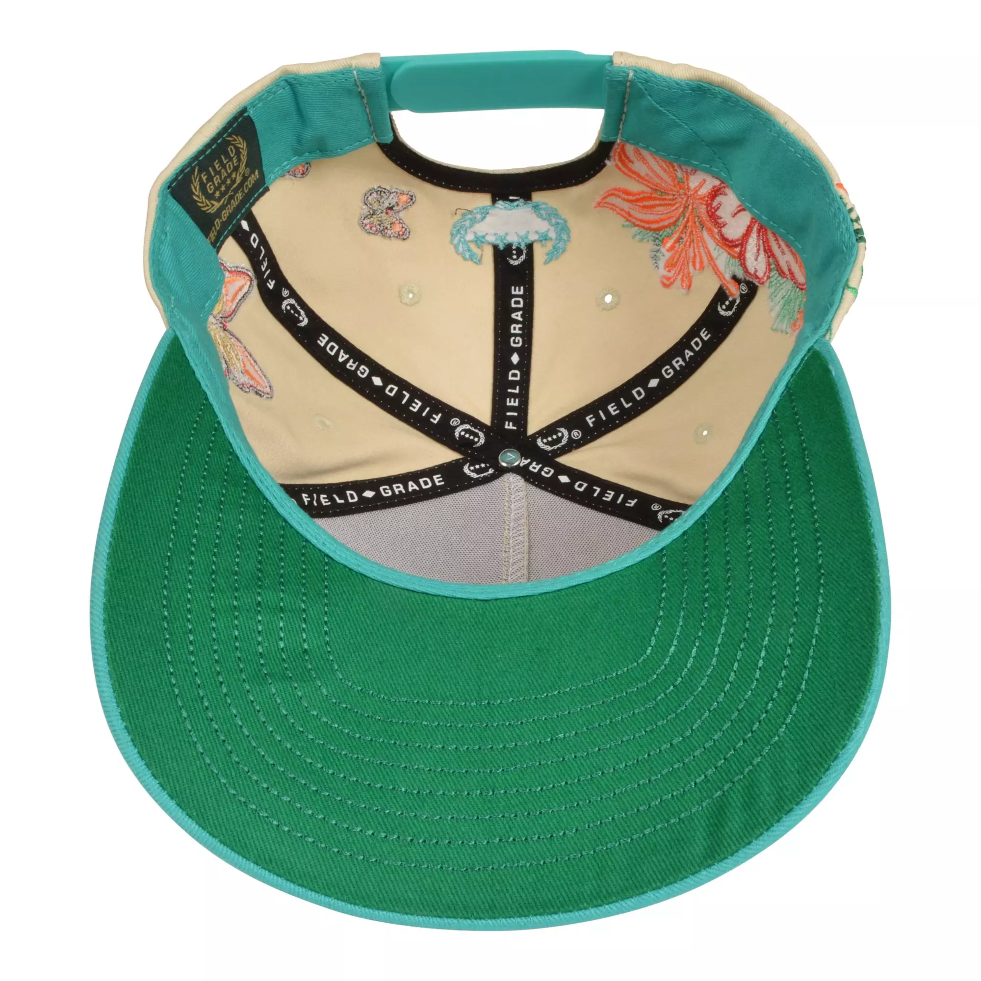 Field Grade By Any Means Snapback Cap-Cream - TEAL