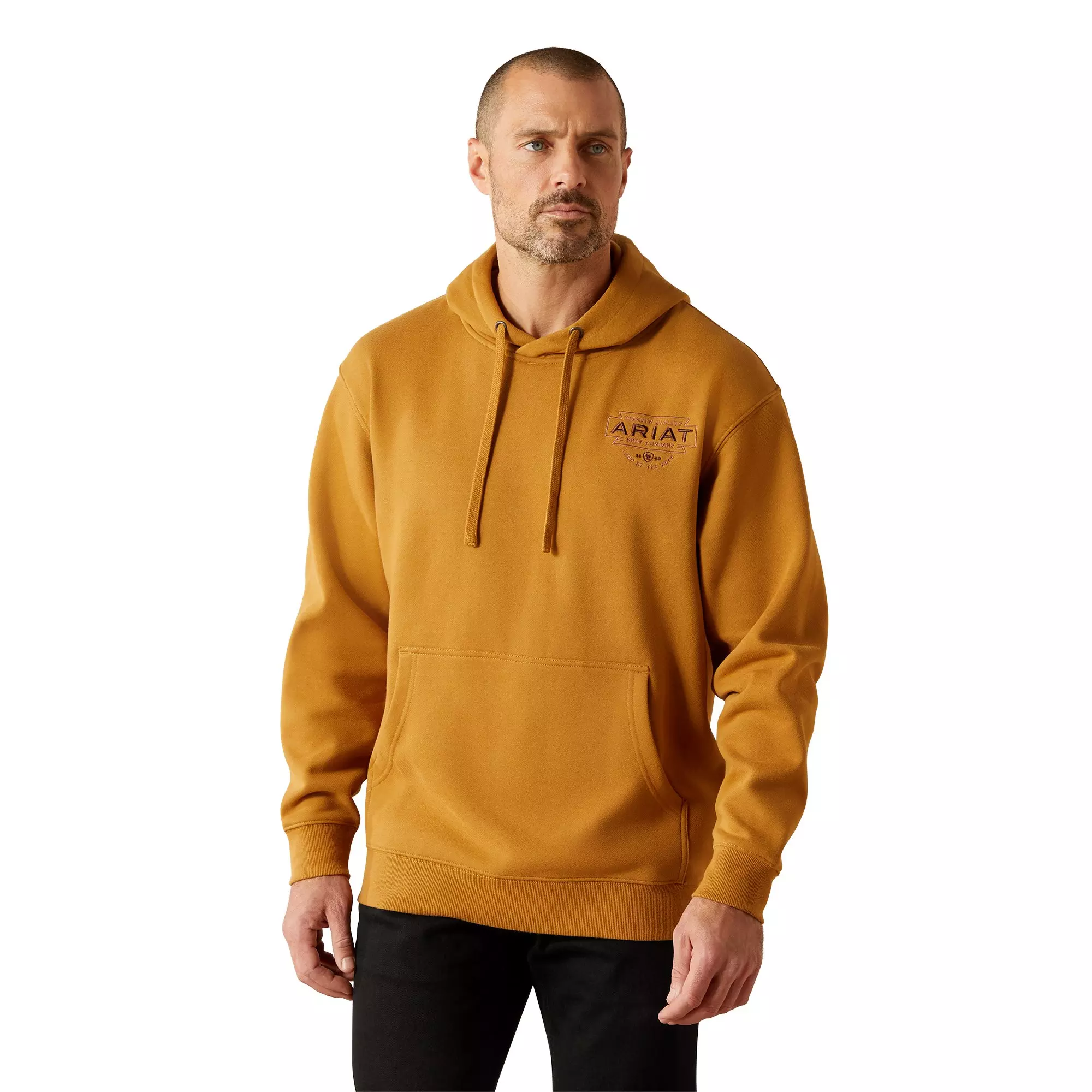 Ariat Men's SW Buckle Hoodie - Brown - BROWN