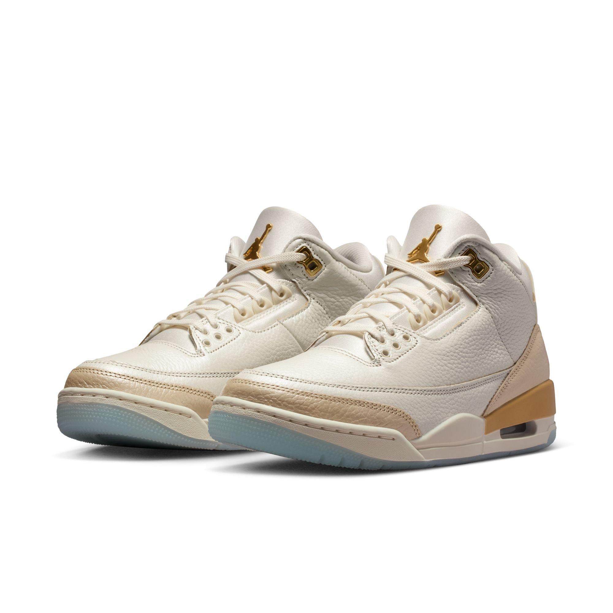 Jordan 3 Retro "Sail and Pale Ivory" Women's Shoe - SAIL/TEAM GOLD/PALE IVORY Thumbnail View 4