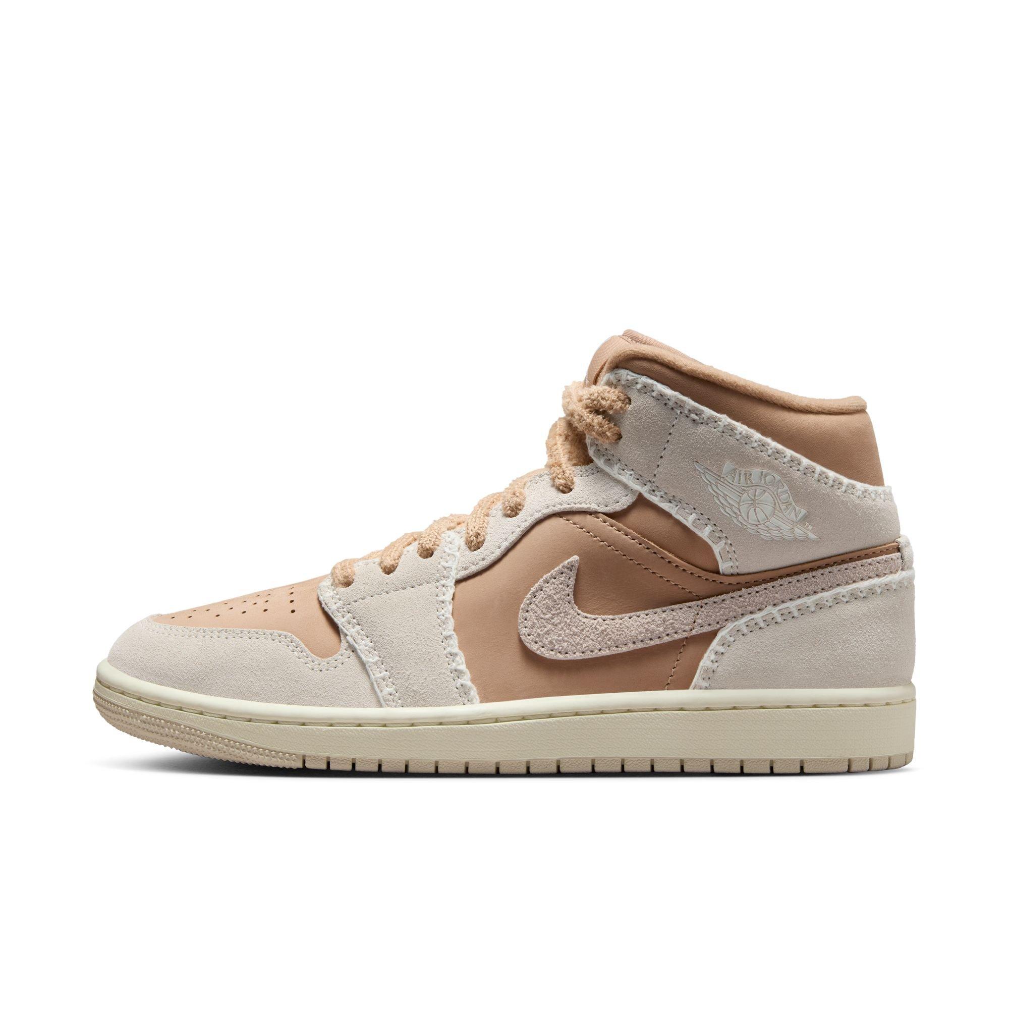 Jordan 1 Mid SE "Hemp/Lt Orewood Brn/Sail" Women's Shoe - TAN Thumbnail View 3