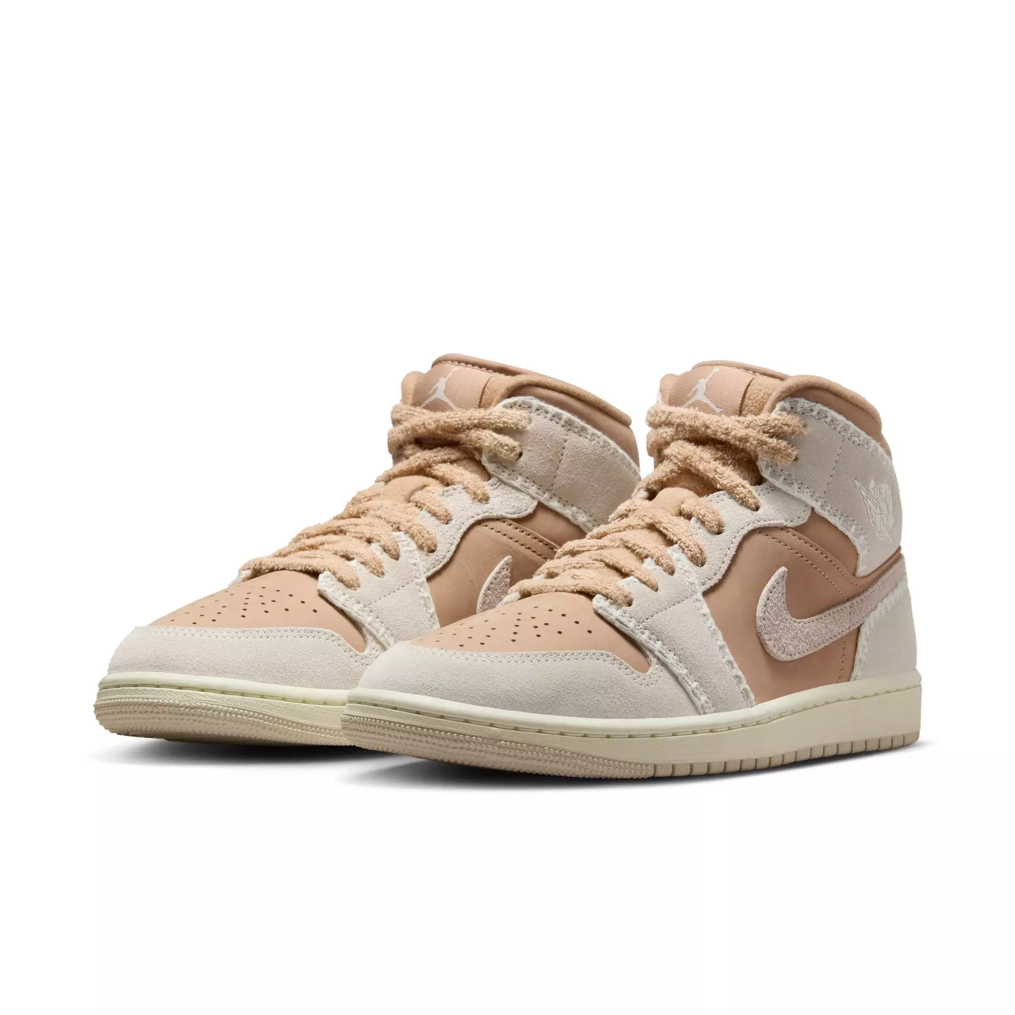 Jordan 1 Mid SE "Hemp/Lt Orewood Brn/Sail" Women's Shoe - TAN