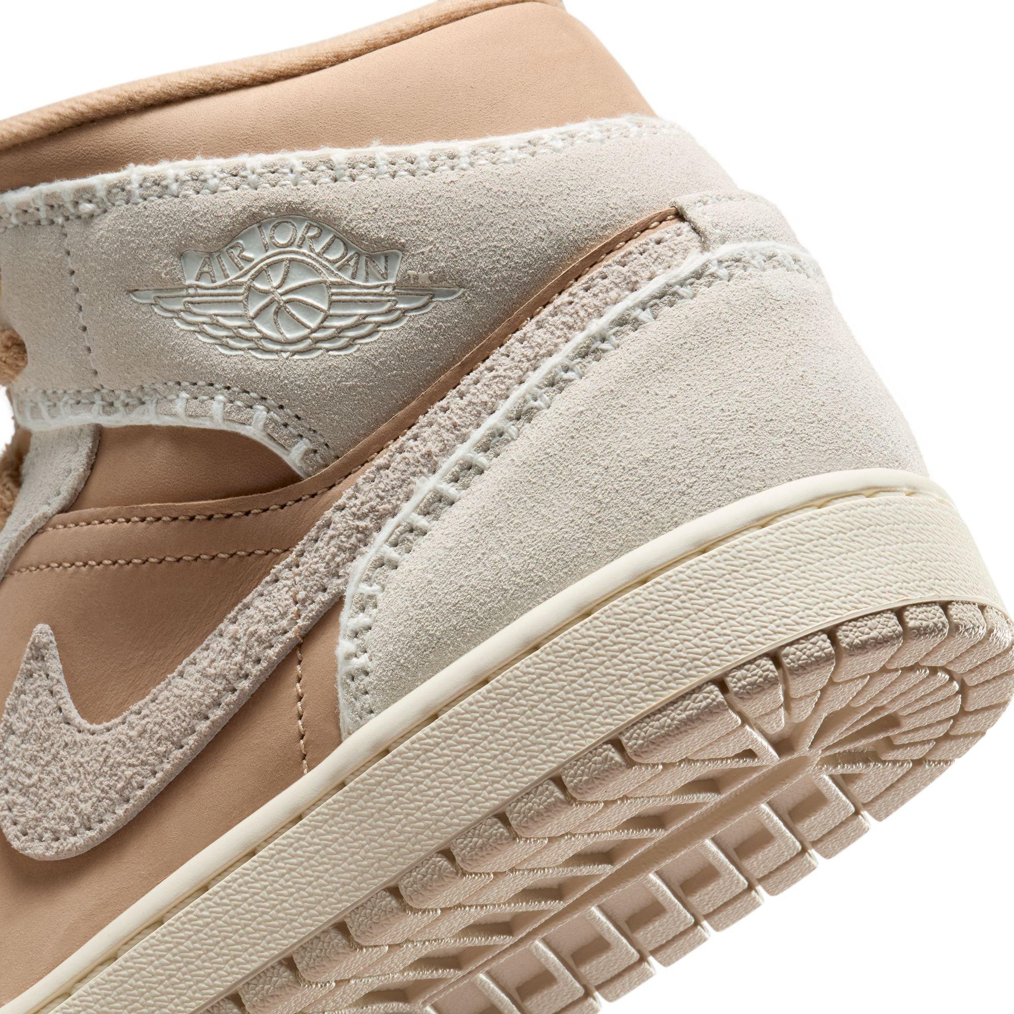 Jordan 1 Mid SE "Hemp/Lt Orewood Brn/Sail" Women's Shoe - TAN Thumbnail View 11