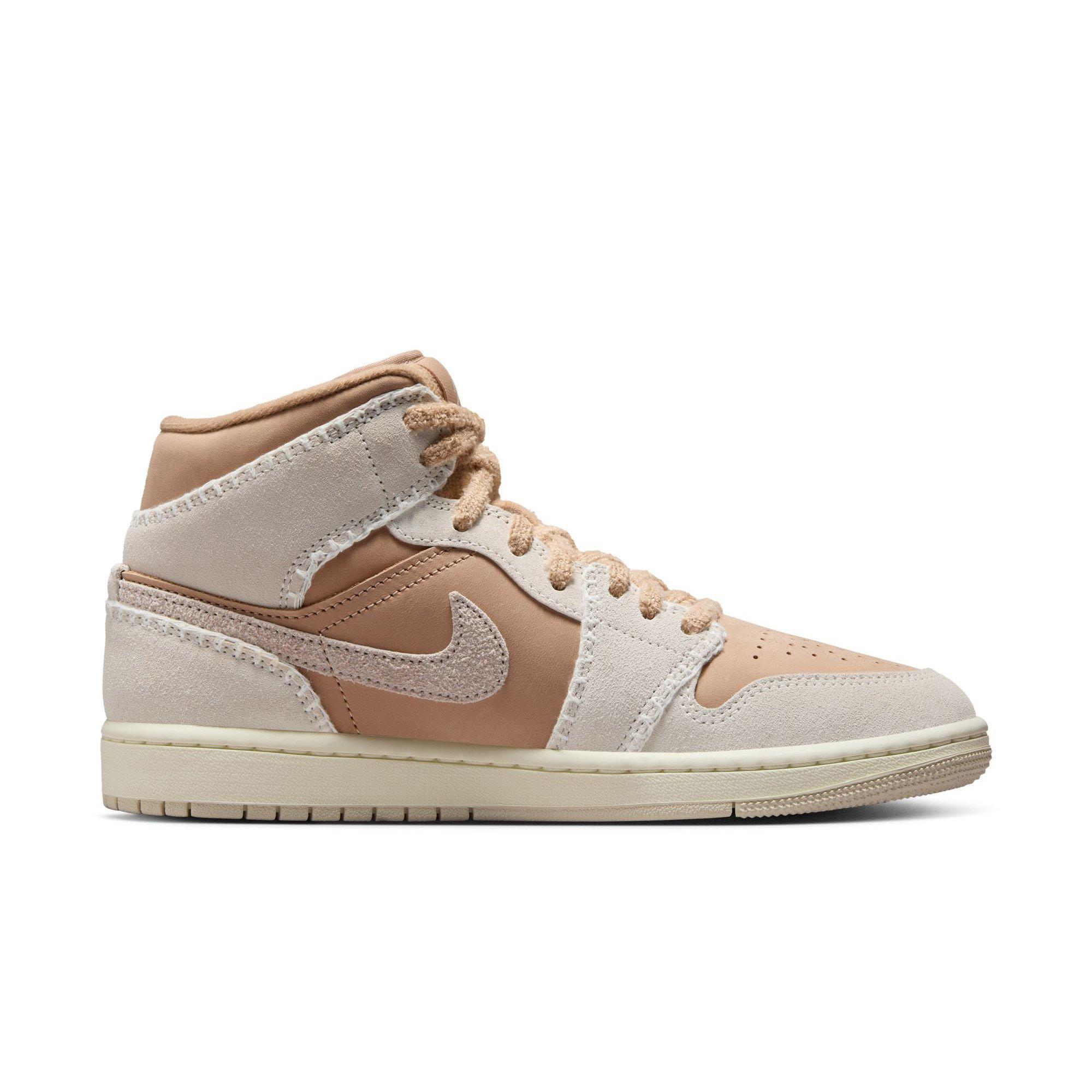 Jordan 1 Mid SE "Hemp/Lt Orewood Brn/Sail" Women's Shoe - TAN Thumbnail View 2