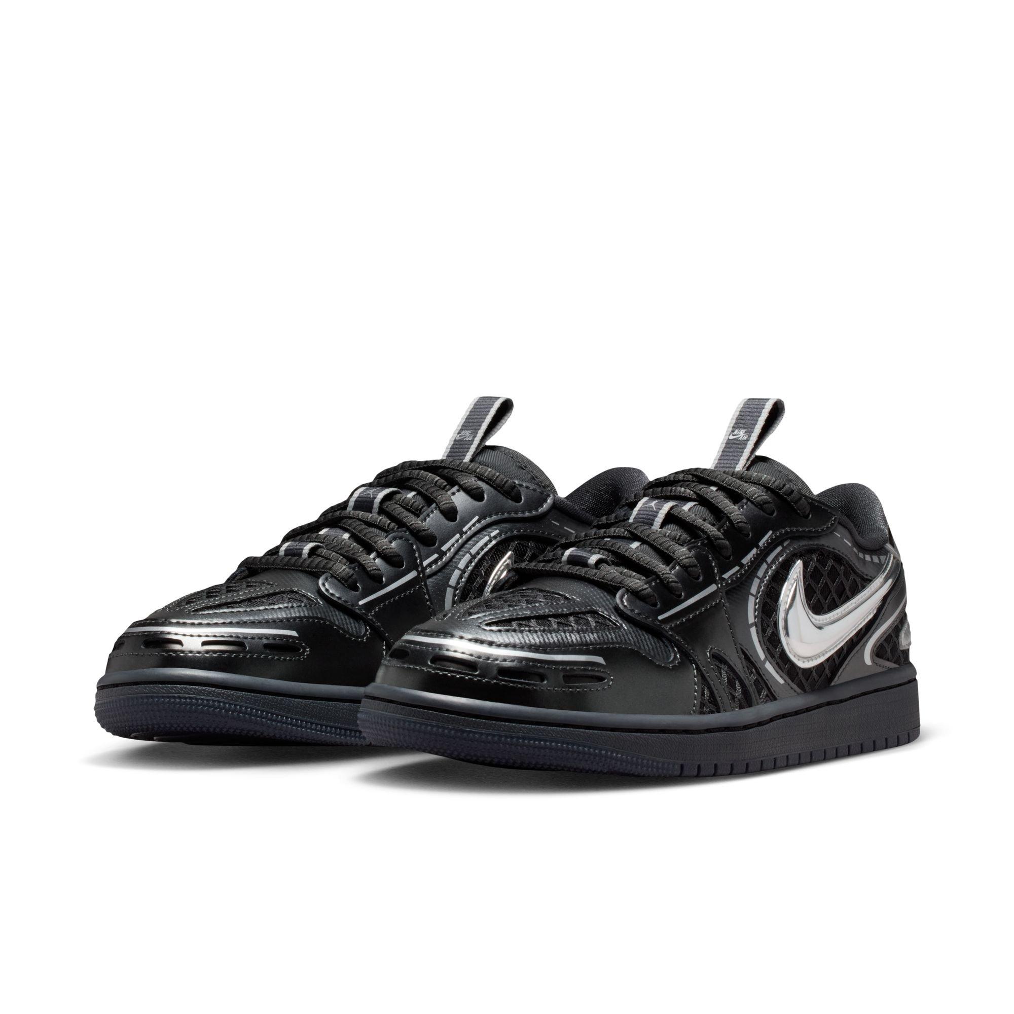 Jordan 1 Low Method of Make "Black/Metallic Silver/White/Anthracite" Women's Shoe - BLACK/SILVER Thumbnail View 5