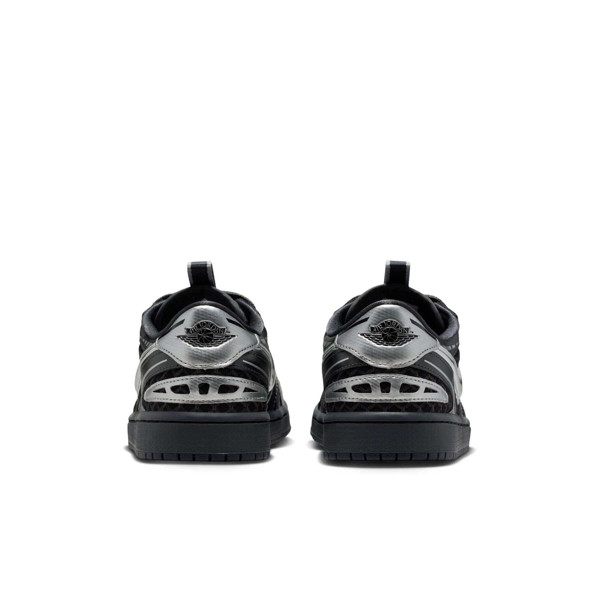 Jordan 1 Low Method of Make "Black/Metallic Silver/White/Anthracite" Women's Shoe - BLACK/SILVER Thumbnail View 7