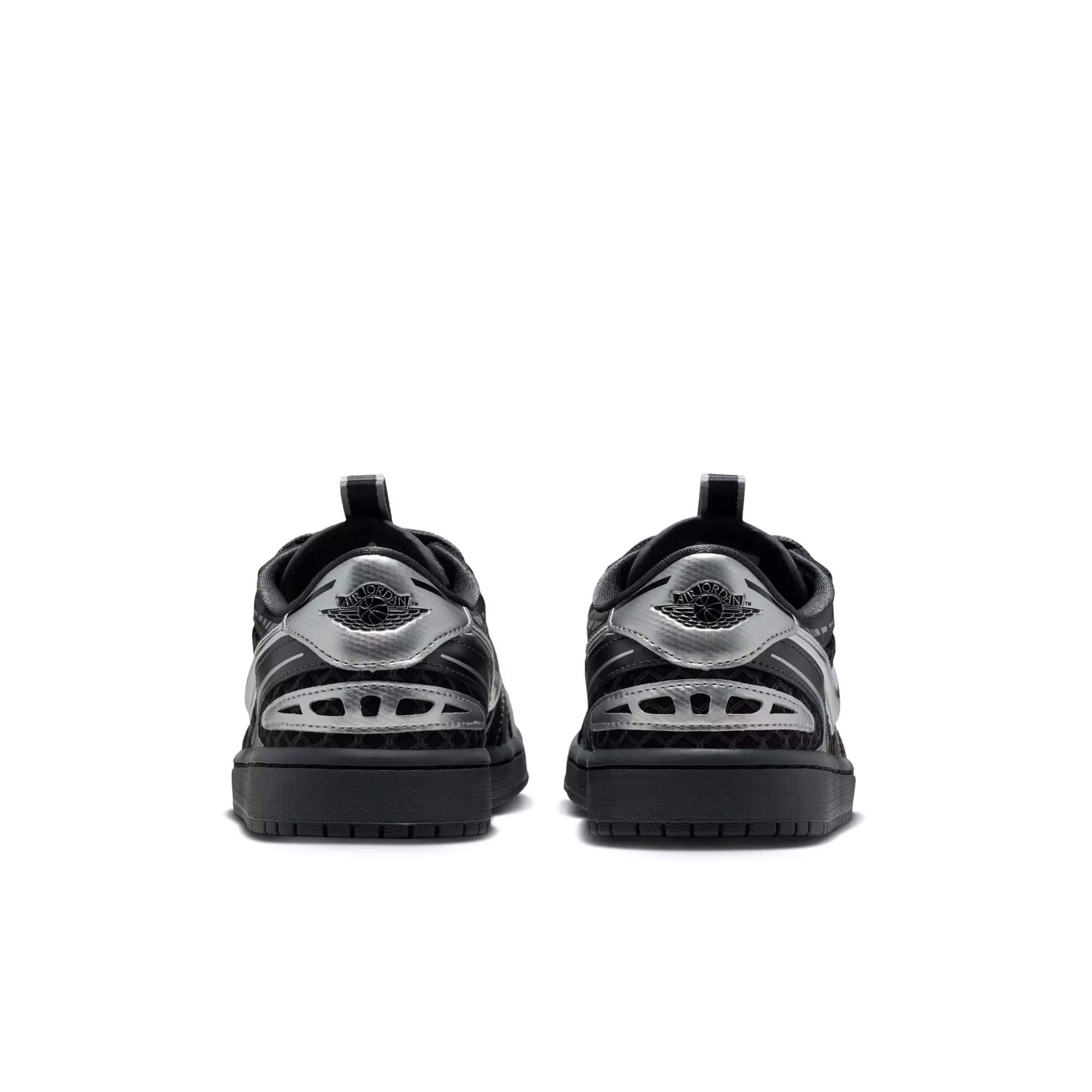 Jordan 1 Low Method of Make "Black/Metallic Silver/White/Anthracite" Women's Shoe - BLACK/SILVER