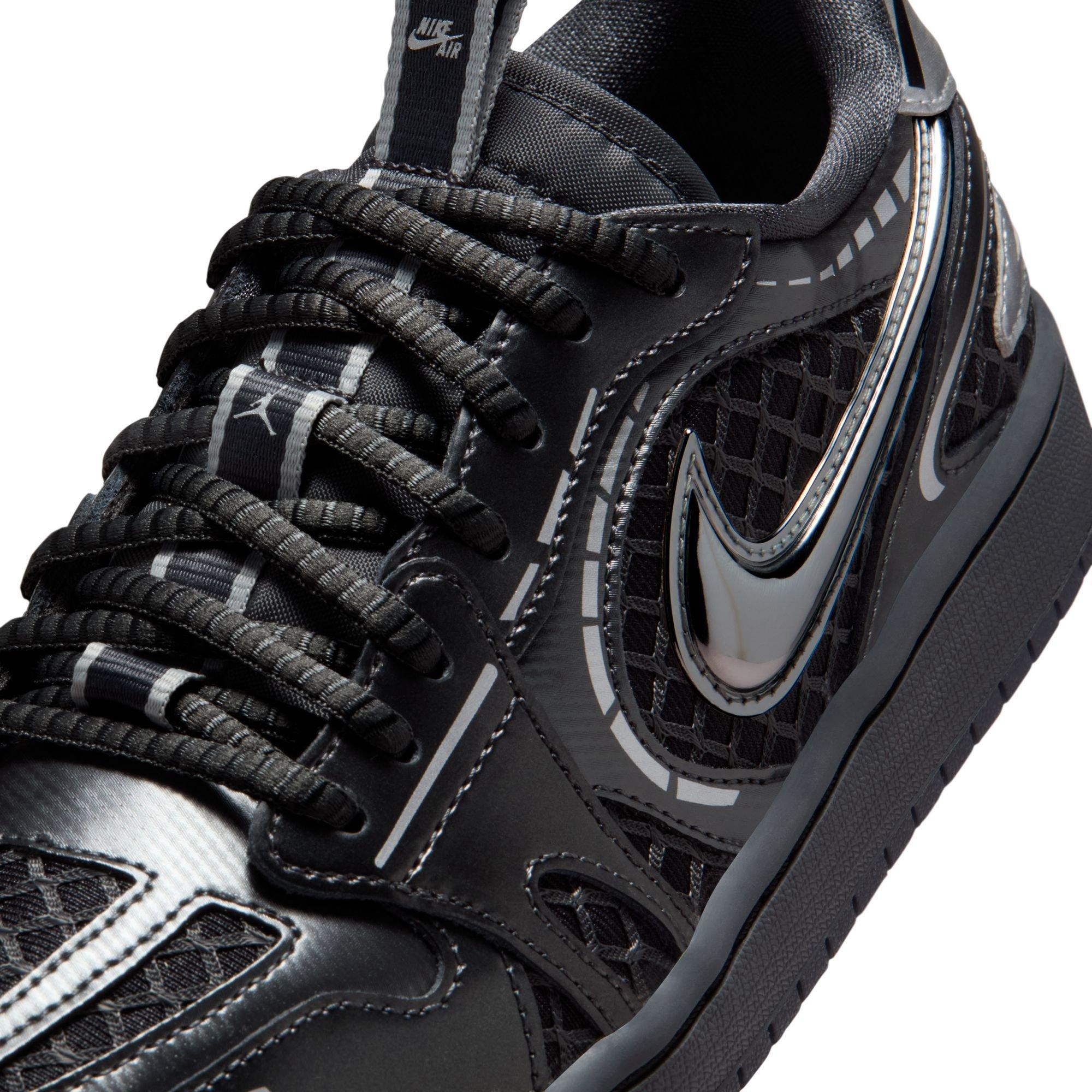 Jordan 1 Low Method of Make "Black/Metallic Silver/White/Anthracite" Women's Shoe - BLACK/SILVER Thumbnail View 10