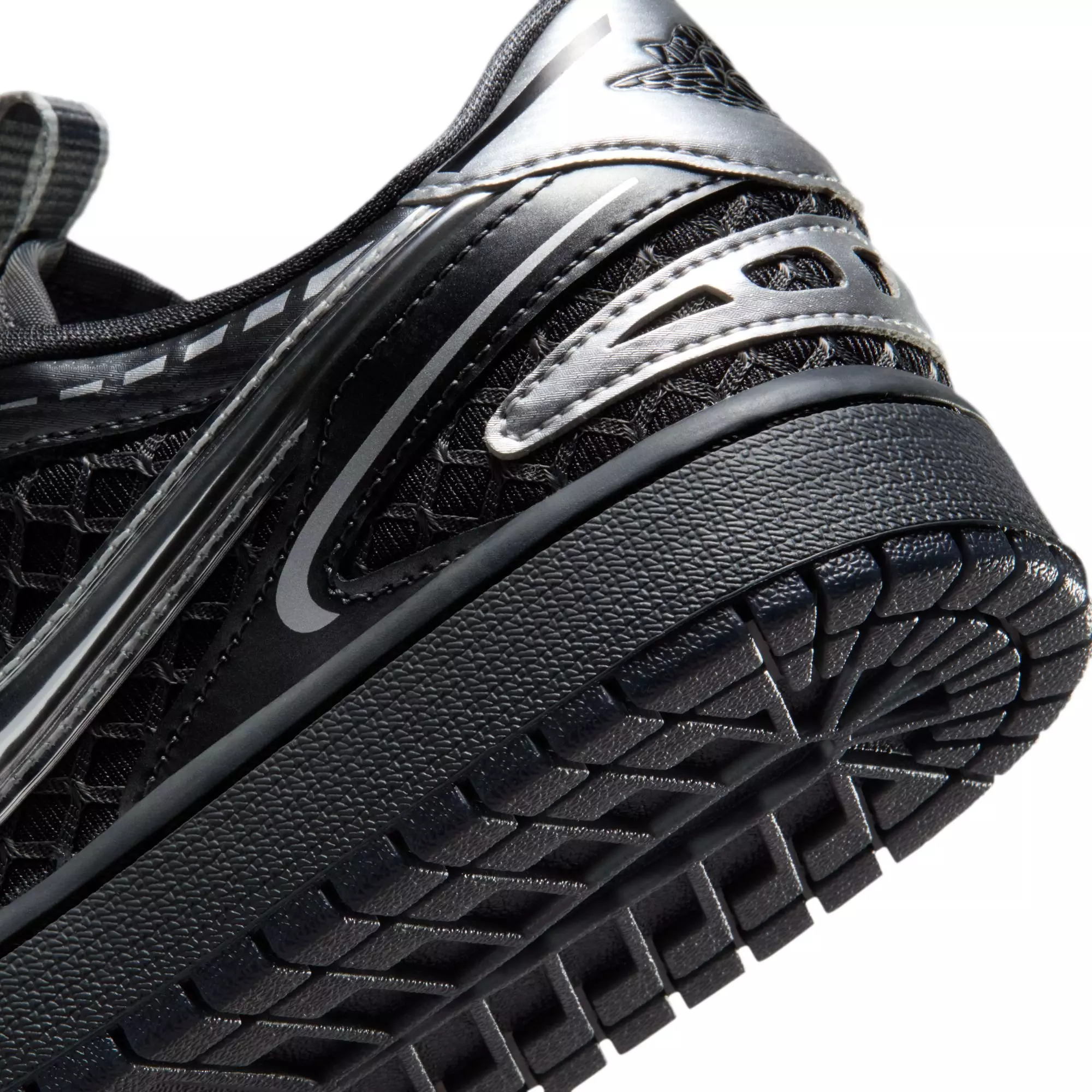 Jordan 1 Low Method of Make "Black/Metallic Silver/White/Anthracite" Women's Shoe - BLACK/SILVER