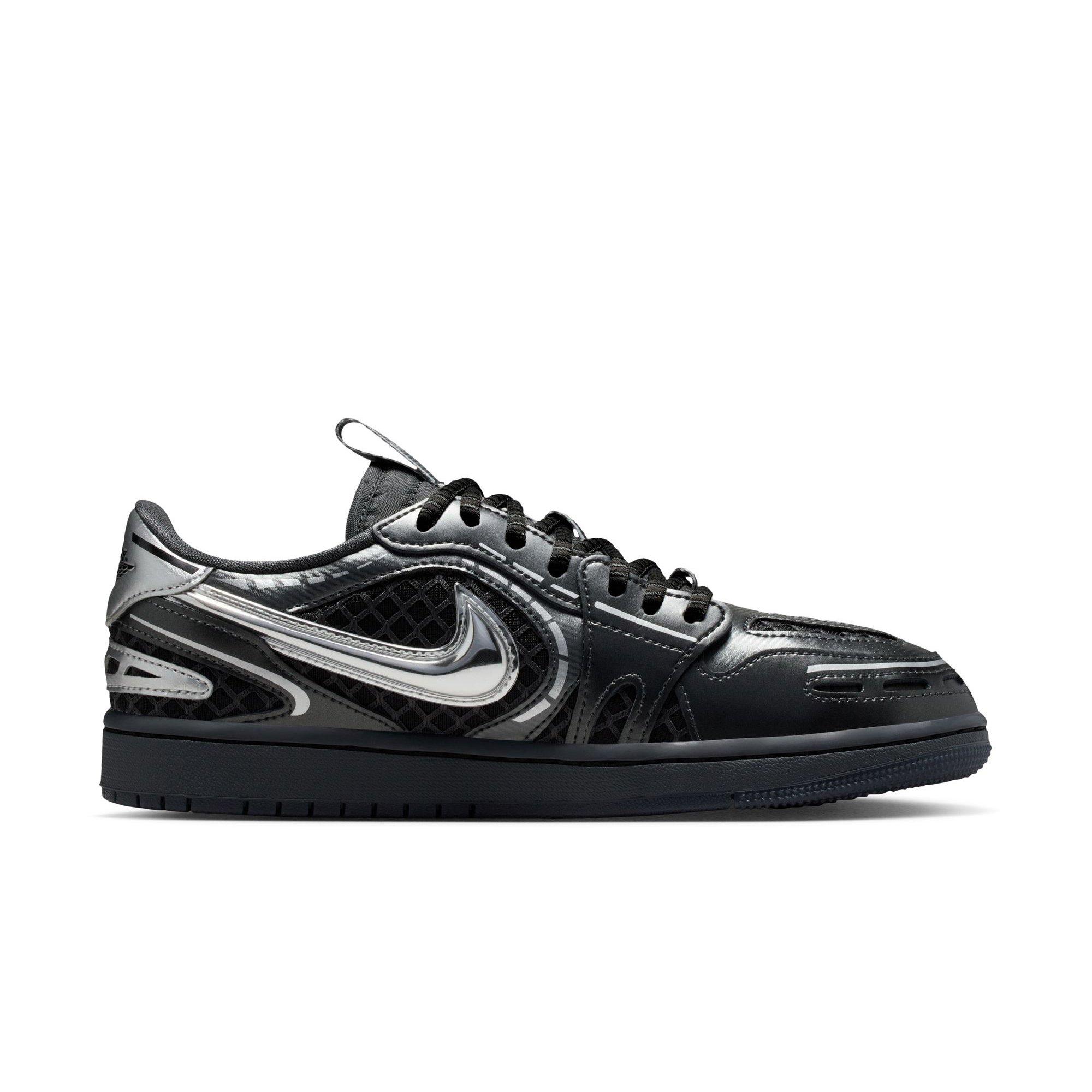 Jordan 1 Low Method of Make "Black/Metallic Silver/White/Anthracite" Women's Shoe - BLACK/SILVER Thumbnail View 2