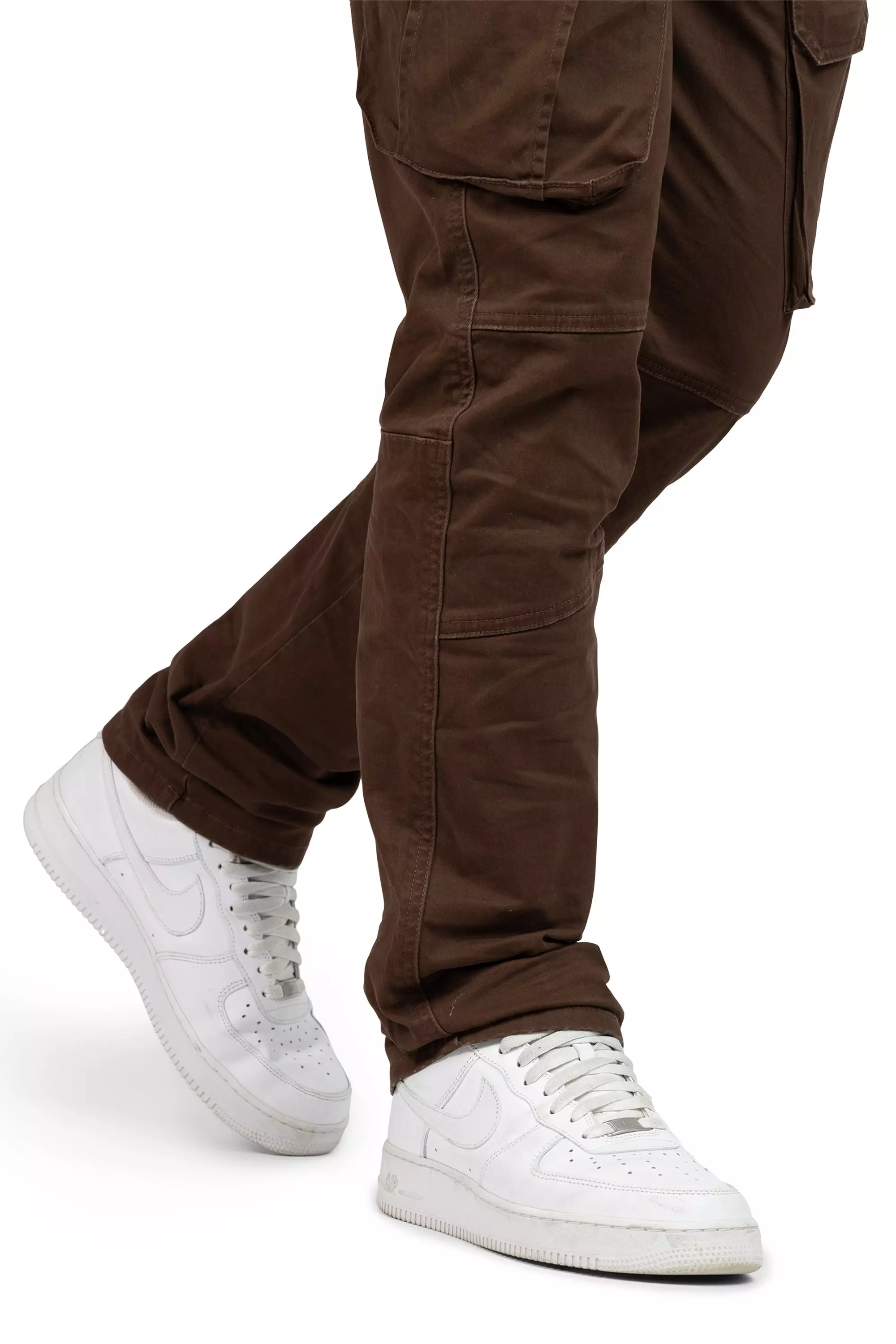 Smoke Rise Men's Straight Fit Twill Essentials Cargo Pants - Bison - BROWN