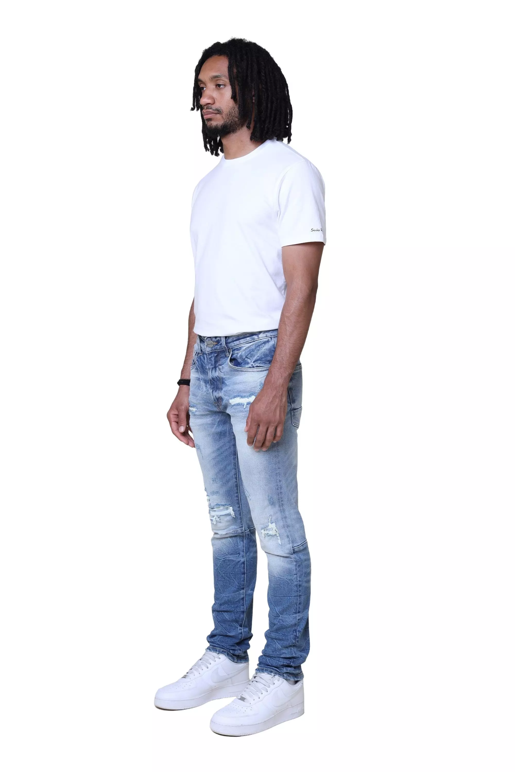 Smoke Rise Men's Essentials Slim Fit Adams Denim Jeans - MEDIUM DENIM