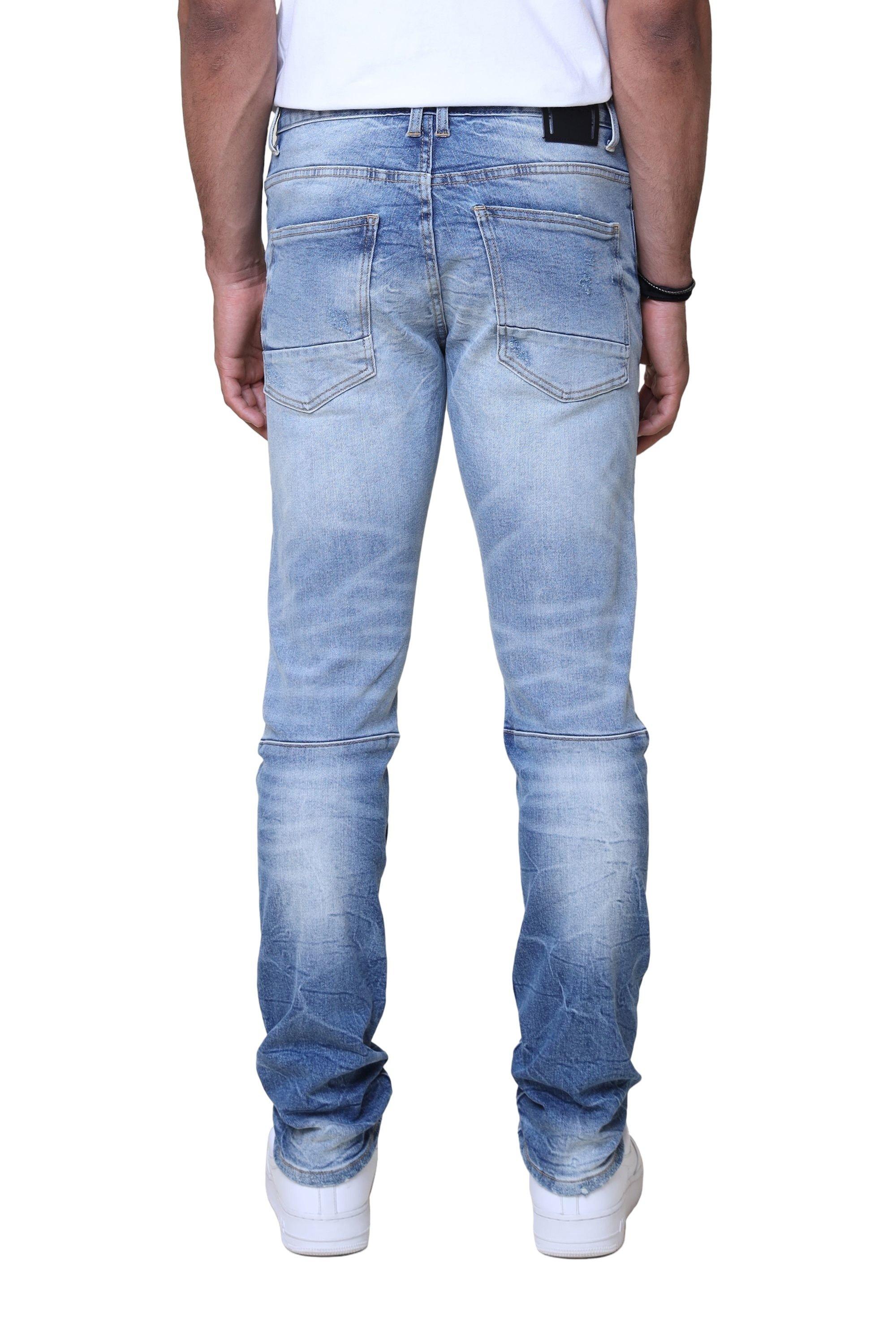 Smoke Rise Men's Essentials Slim Fit Adams Denim Jeans - MEDIUM DENIM Thumbnail View 2