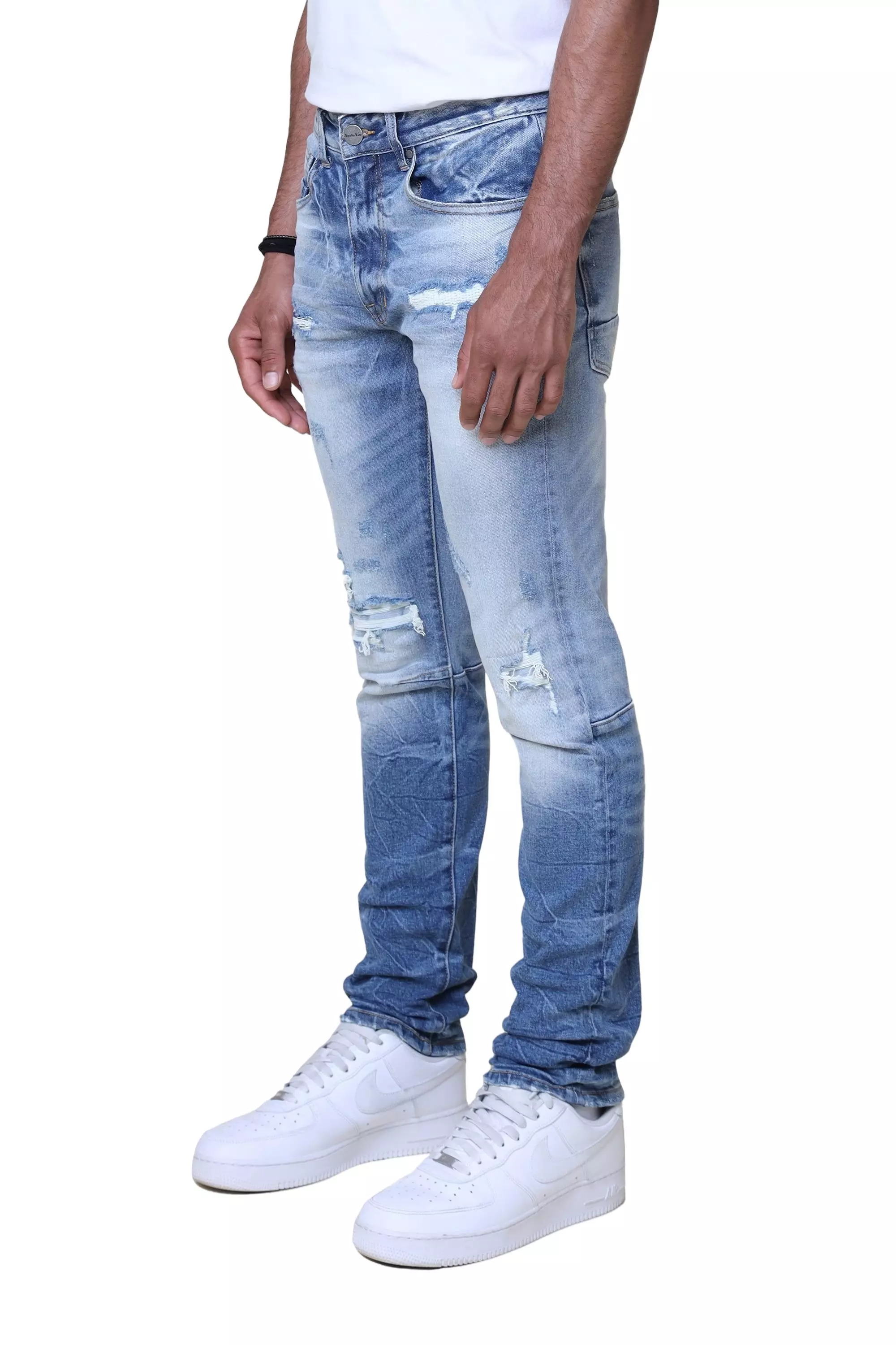 Smoke Rise Men's Essentials Slim Fit Adams Denim Jeans - MEDIUM DENIM