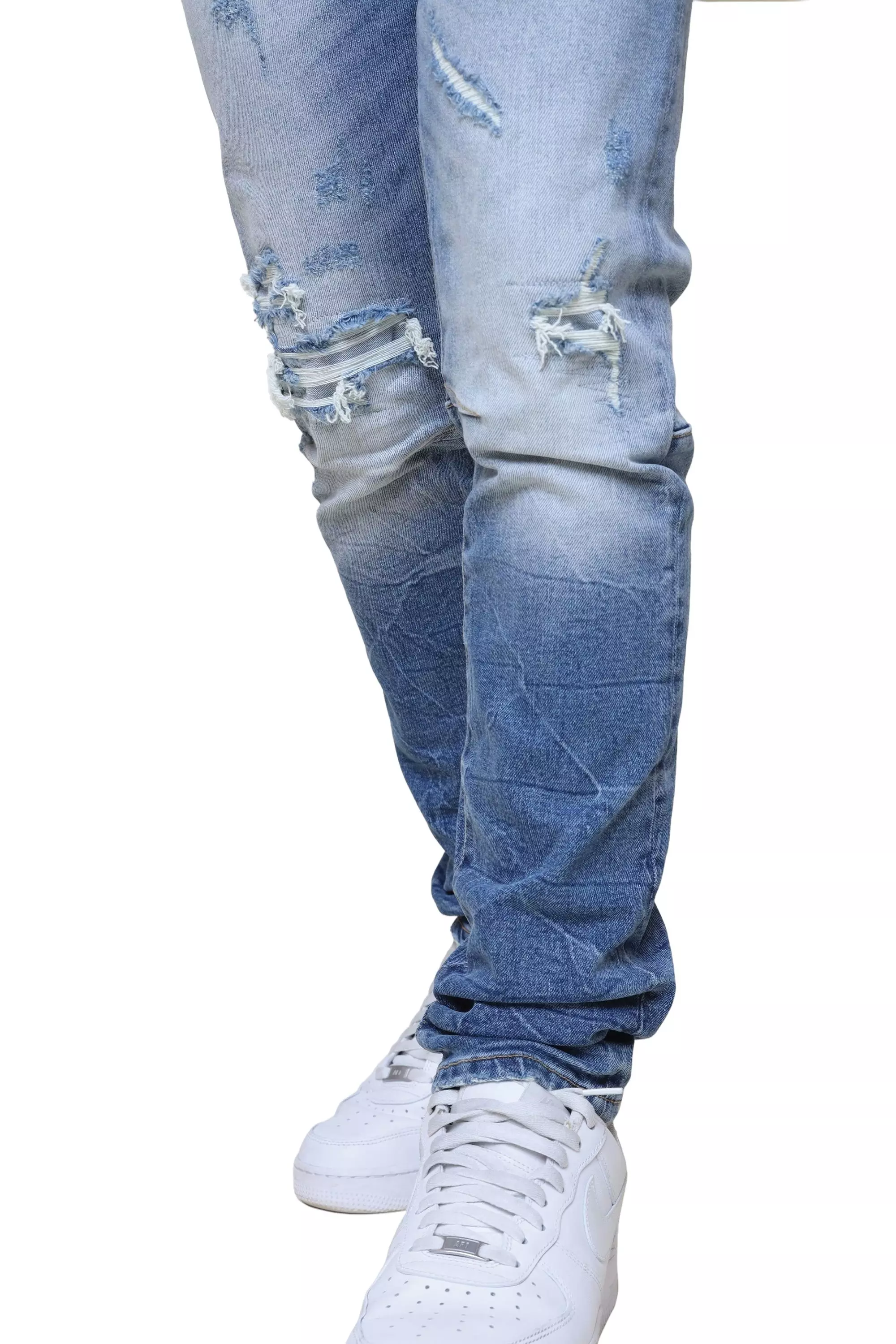 Smoke Rise Men's Essentials Slim Fit Adams Denim Jeans - MEDIUM DENIM