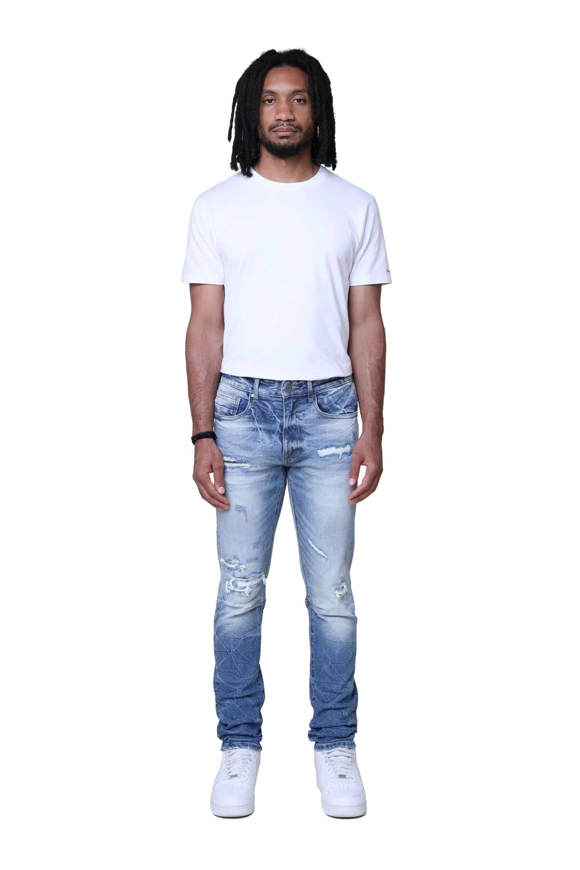 Smoke Rise Men's Essentials Slim Fit Adams Denim Jeans - MEDIUM DENIM