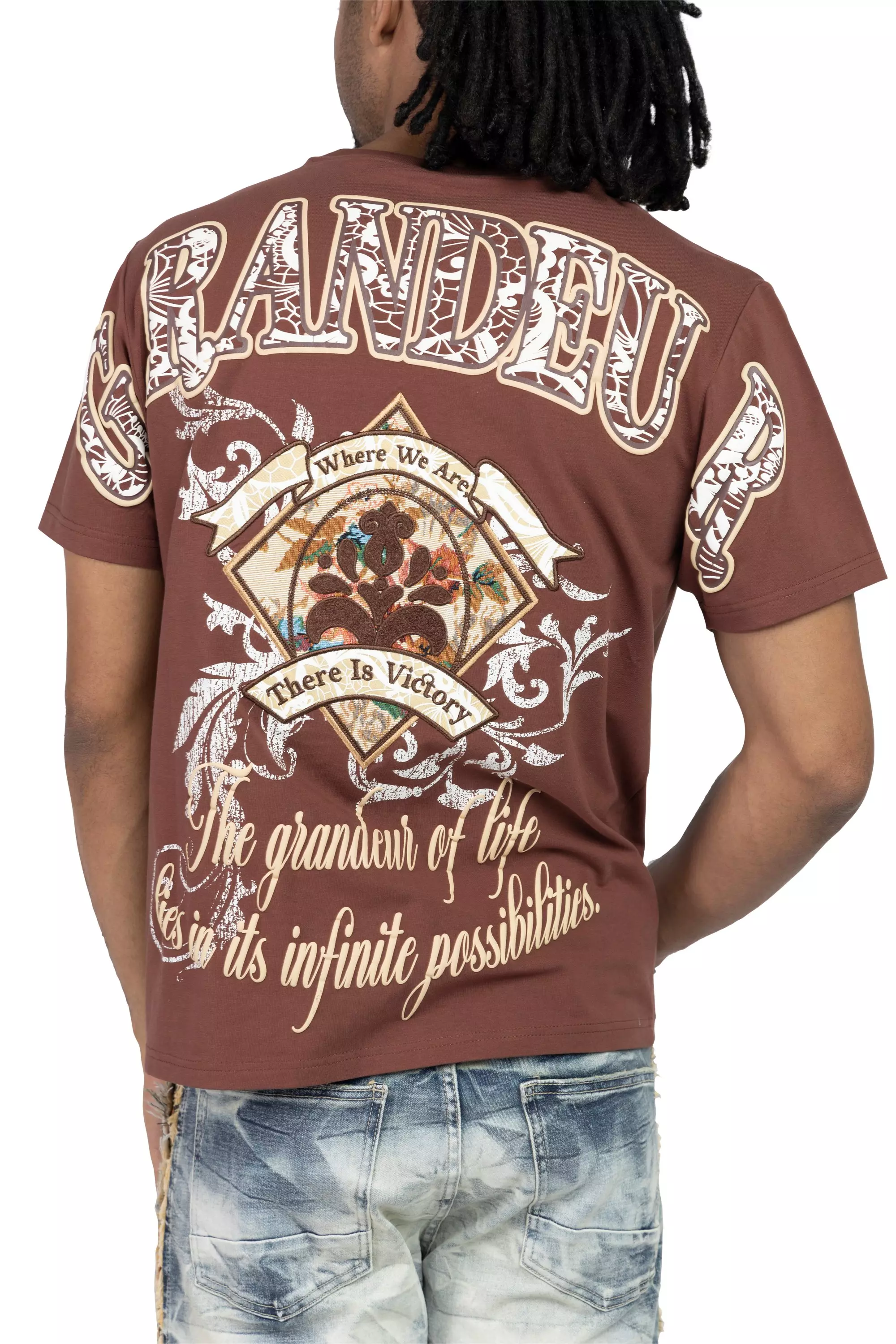 Smoke Rise Men's Tapestry Academy Tee - Truffle - BROWN