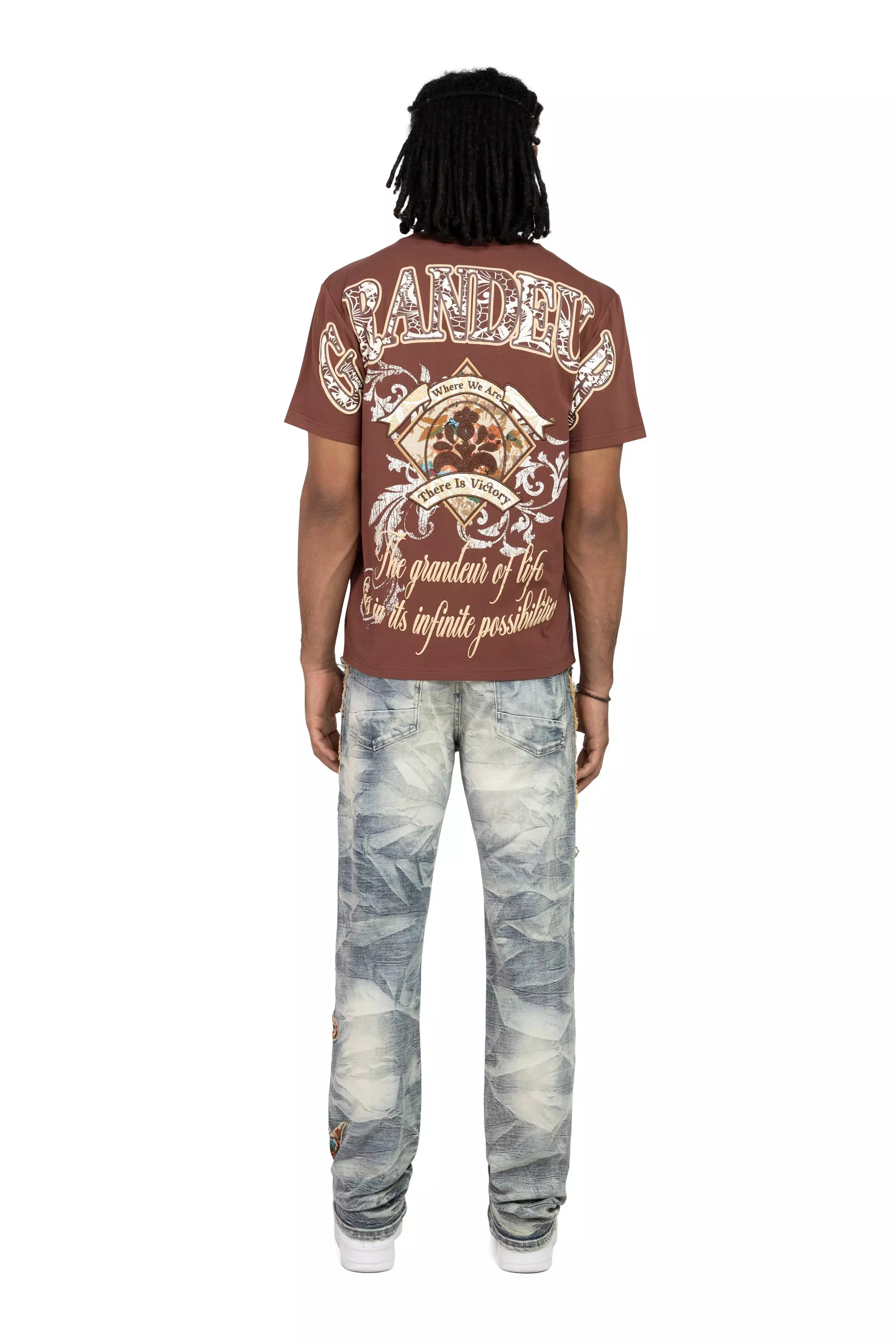 Smoke Rise Men's Tapestry Academy Tee - Truffle - BROWN