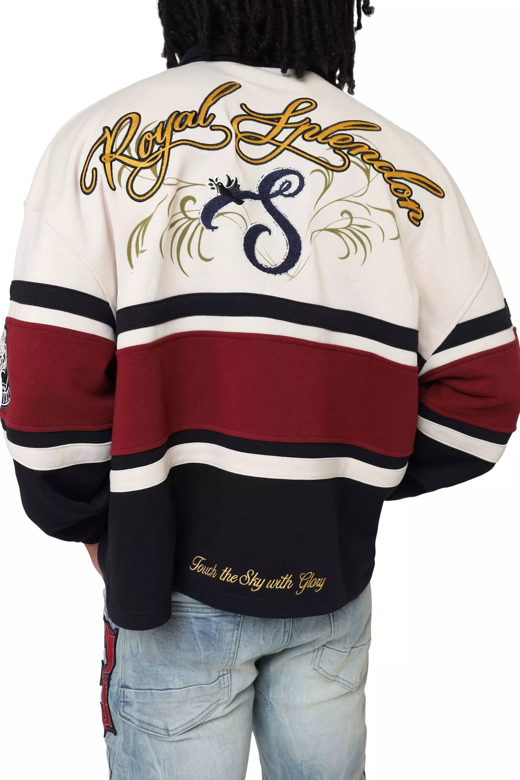 Smoke Rise Men's Ivy Syrah Rugby Shirt - TAN