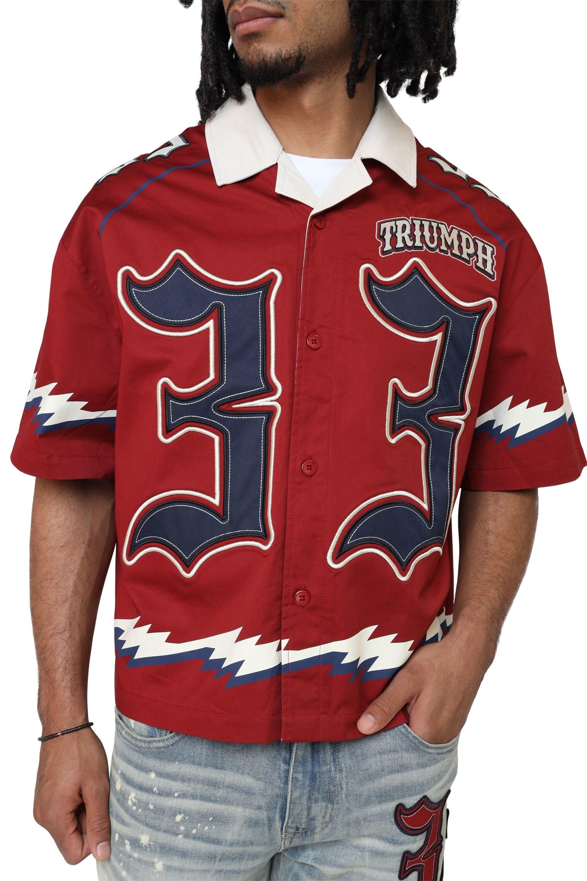 Smoke Rise Men's Triumph Crop Syrah Shirt - BURGUNDY Thumbnail View 1