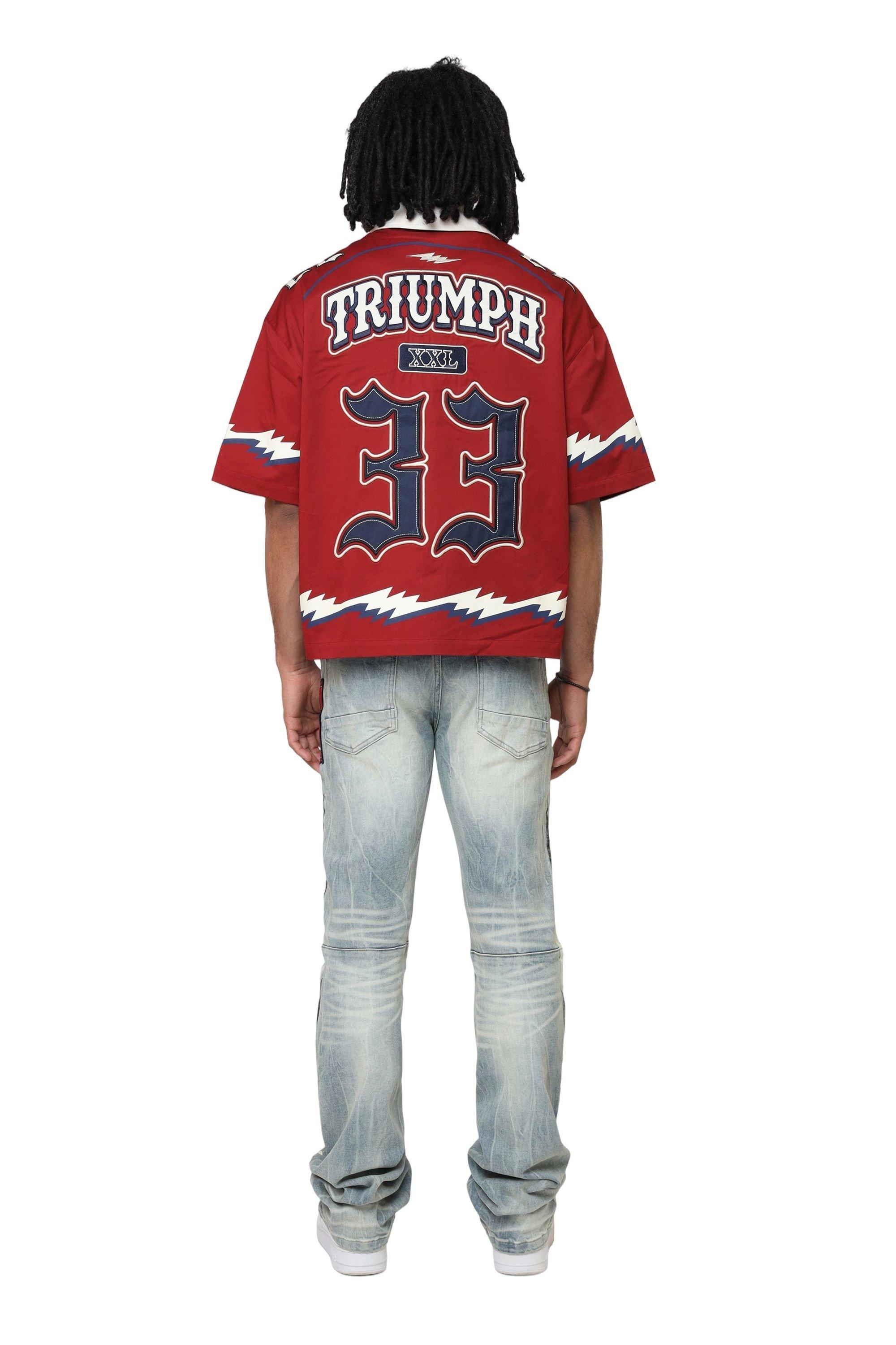 Smoke Rise Men's Triumph Crop Syrah Shirt - BURGUNDY Thumbnail View 5