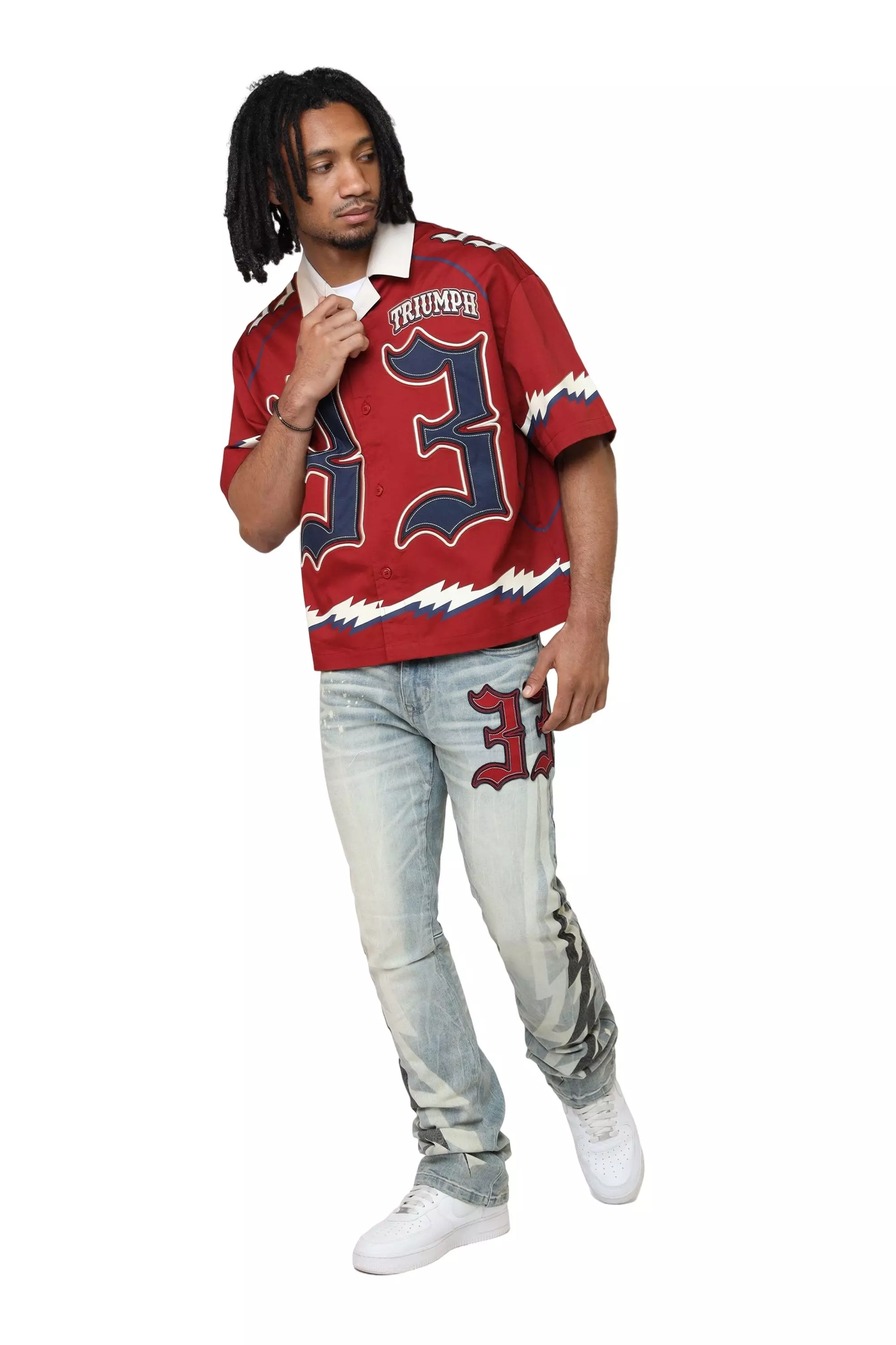 Smoke Rise Men's Triumph Crop Syrah Shirt - BURGUNDY