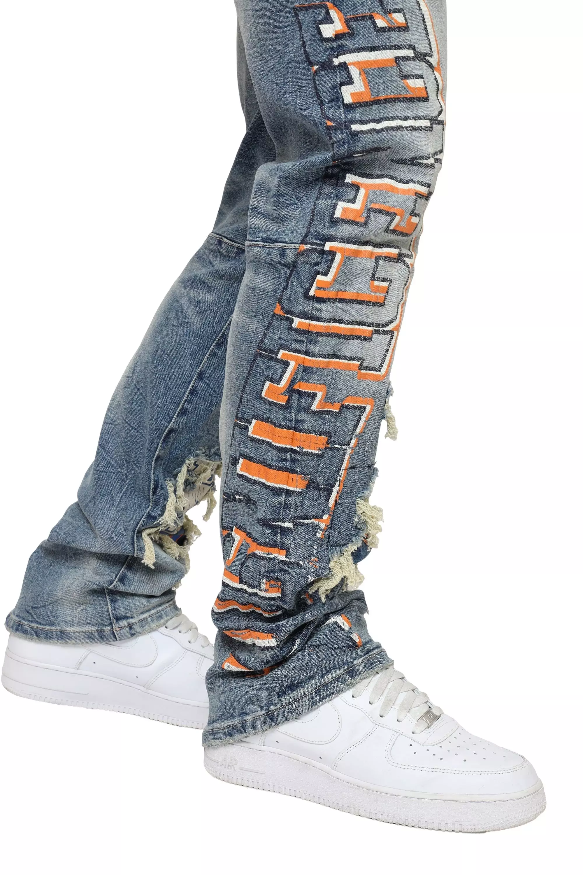 Smoke Rise Men's Magnificence Straight Fit Denim Jeans - Hearst Blue - BLUE