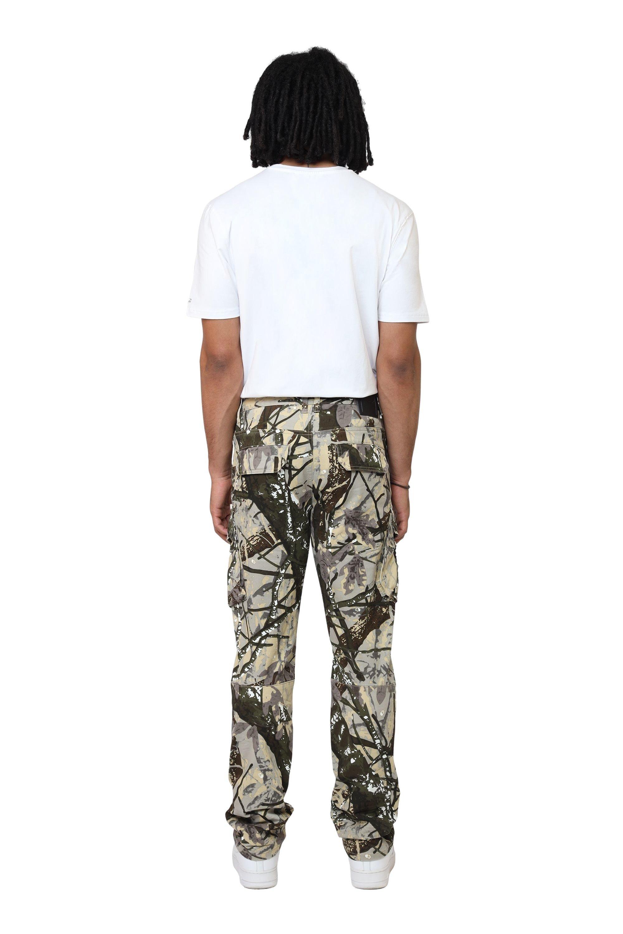 Smoke Rise Men's Straight Fit Twill Essential Cargo Pants - Hunting Camo - CAMOUFLAGE Thumbnail View 2